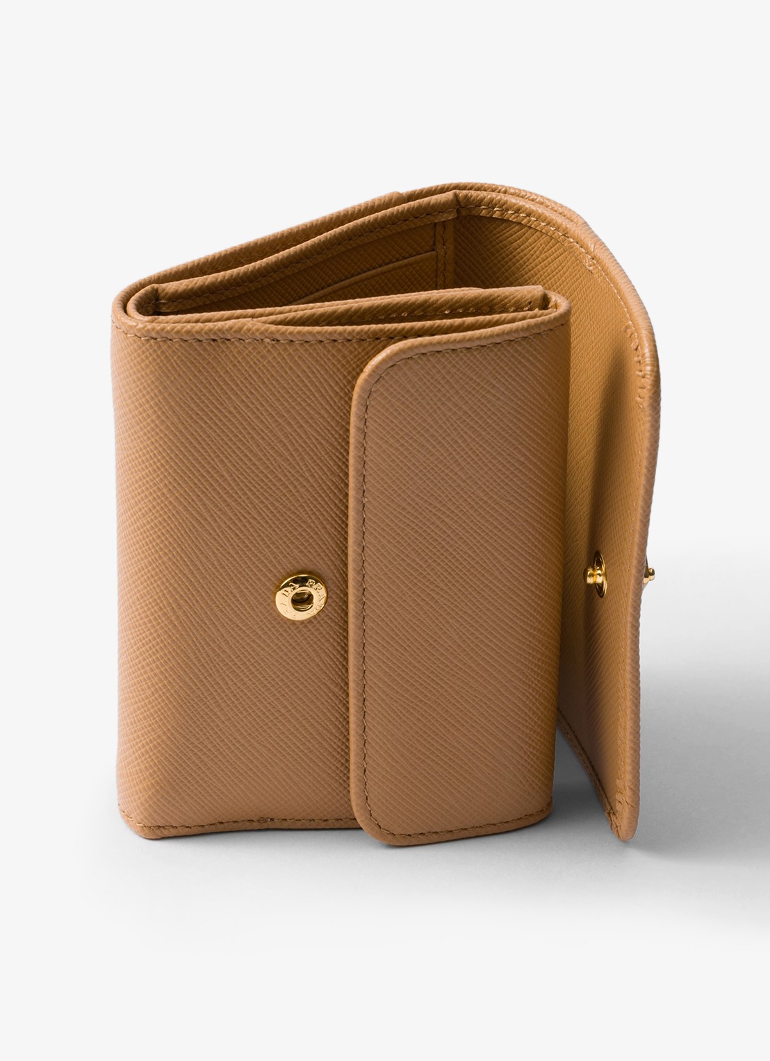 Prada Small portemonnee van leer - detail 2 camel