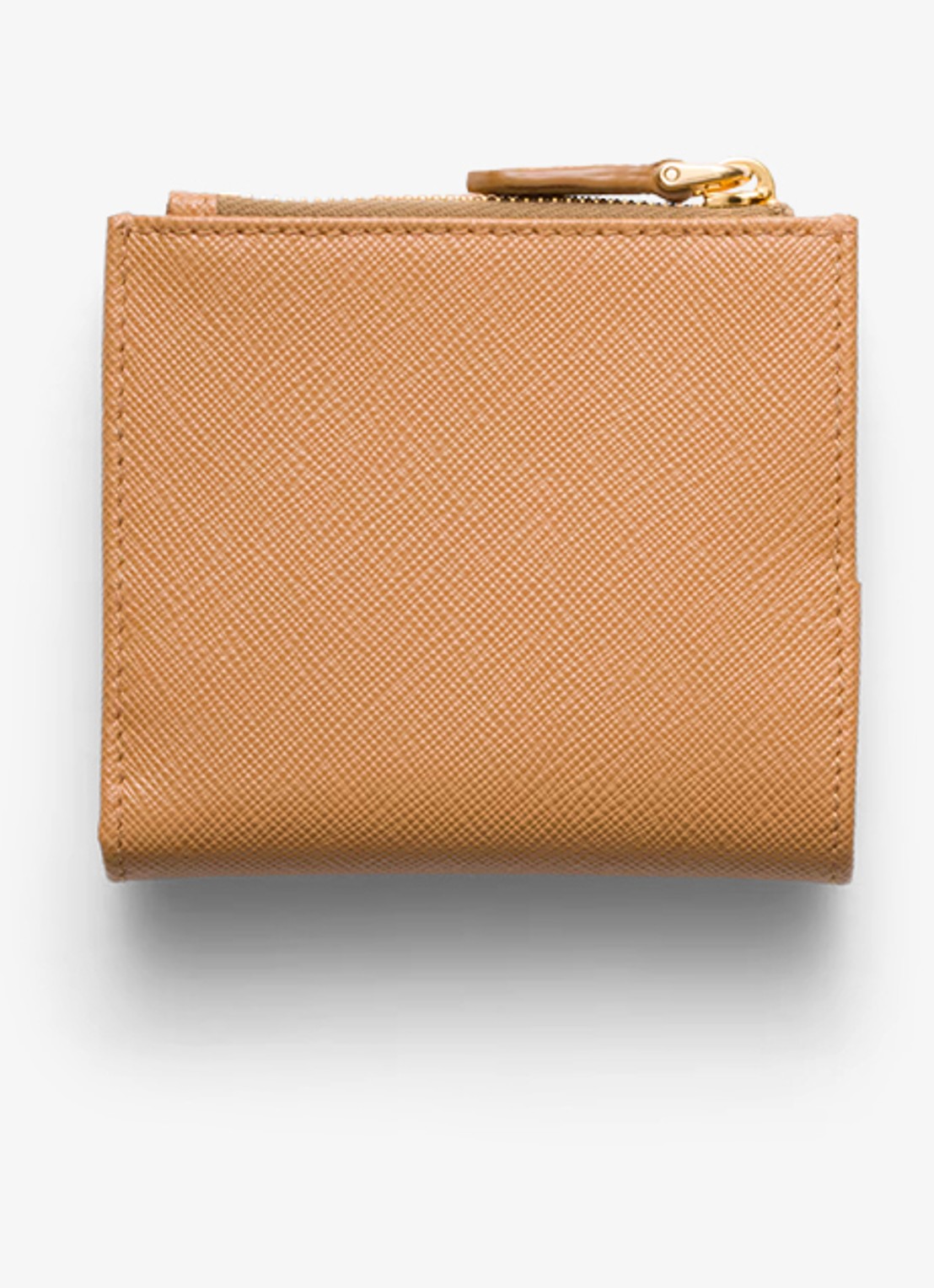 Prada Small portemonnee van leer - achterkant 2 camel