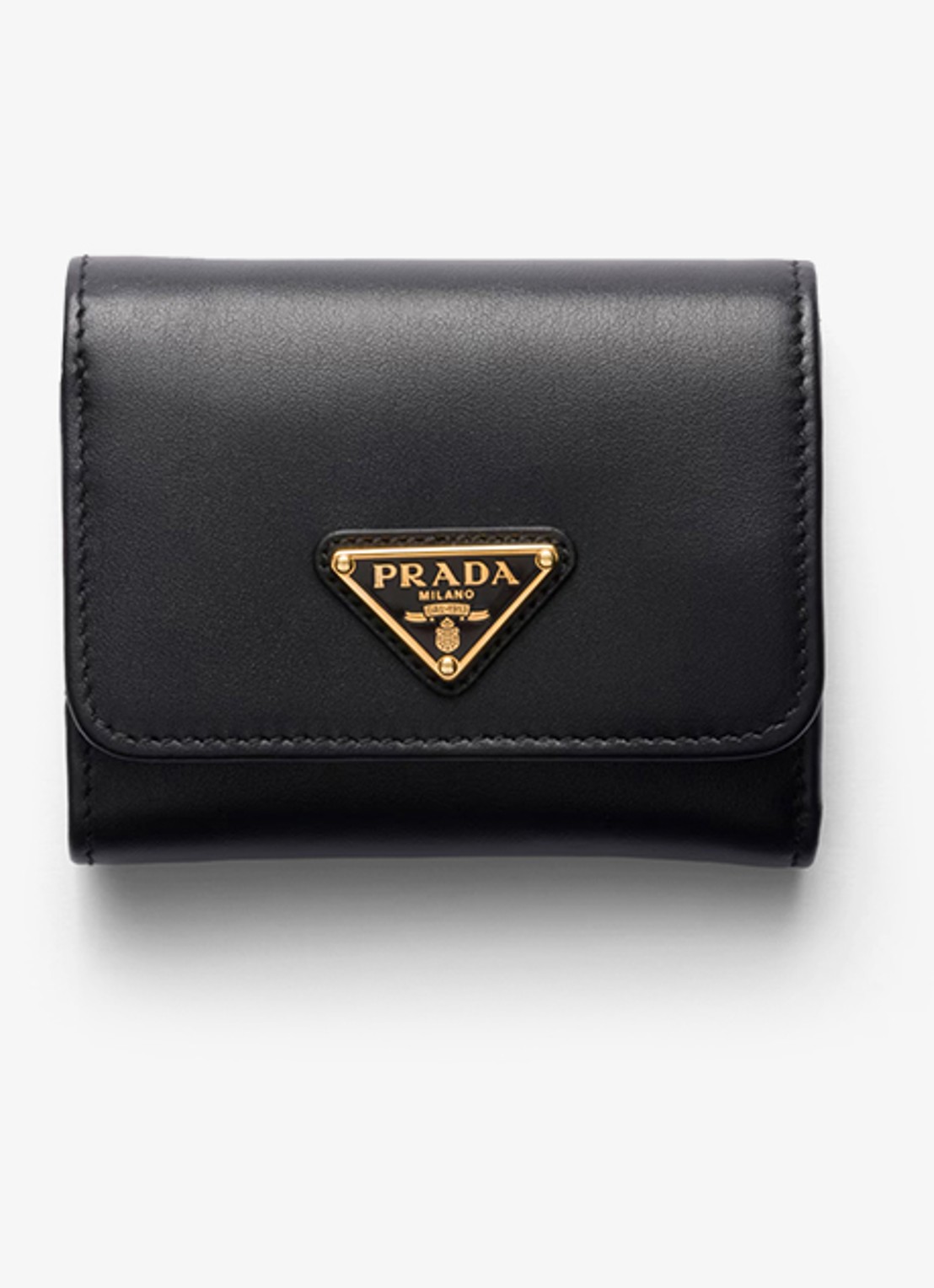 Prada Small portemonnee van leer - voorkant 3 zwart
