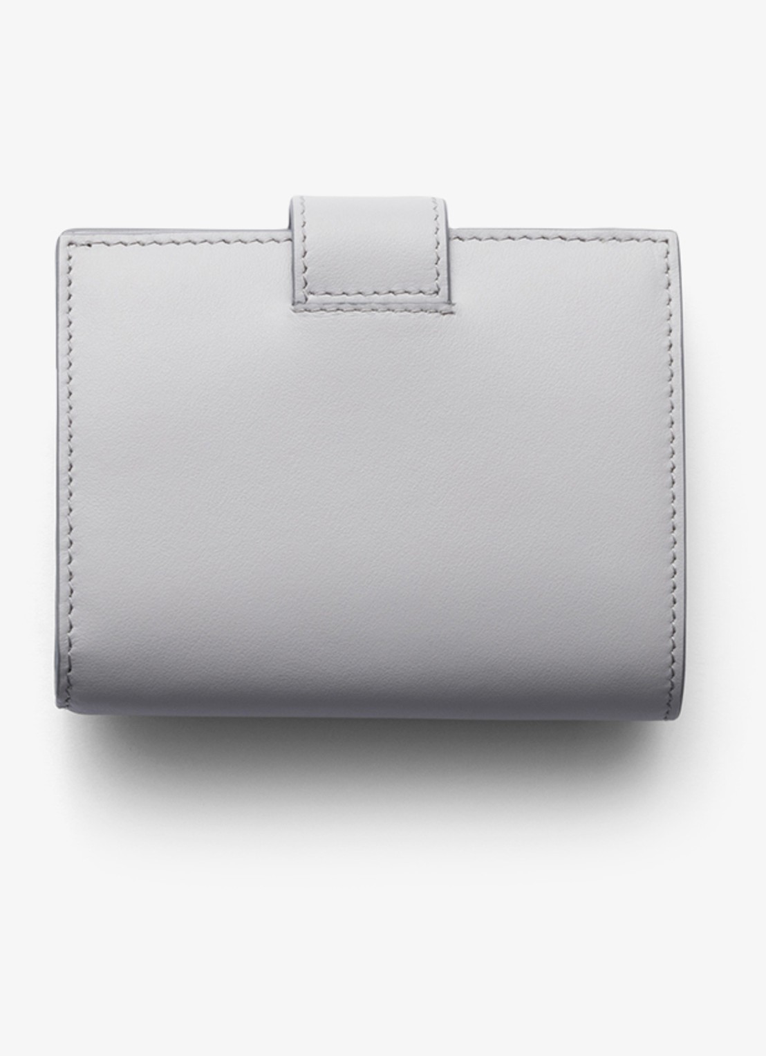 Prada Small portemonnee van leer - achterkant 3 lichtgrijs