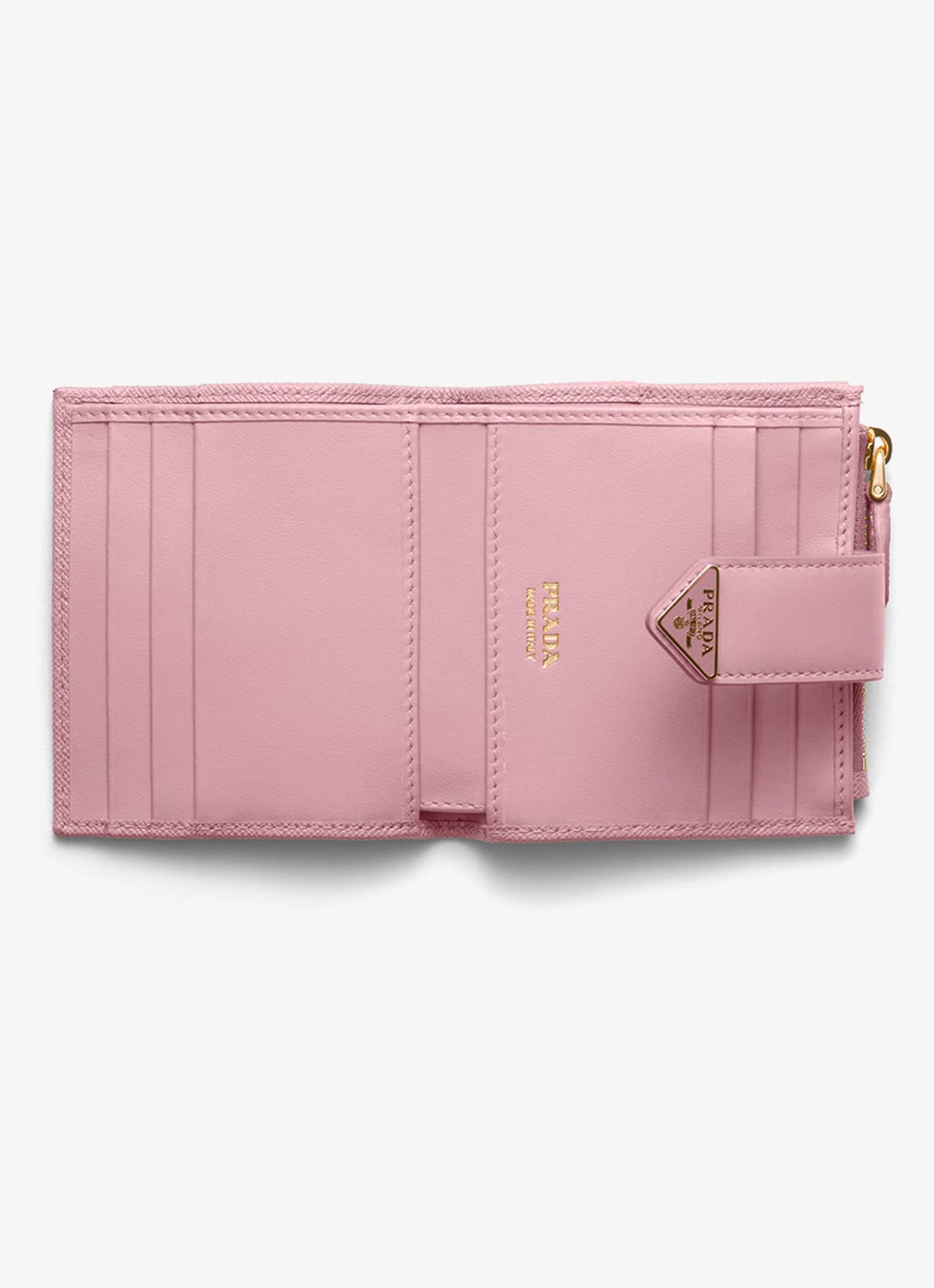 Prada Small portemonnee van leer - voorkant 4 oudroze