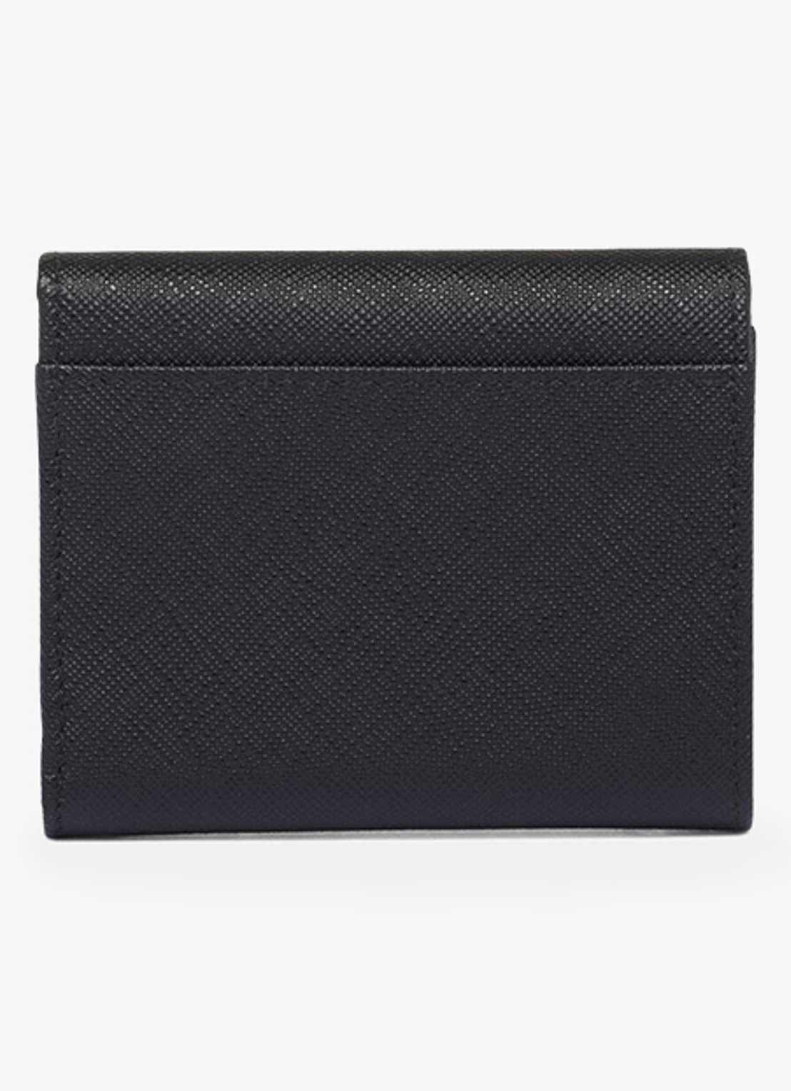 Prada Small portemonnee van leer - achterkant 4 diepzwart