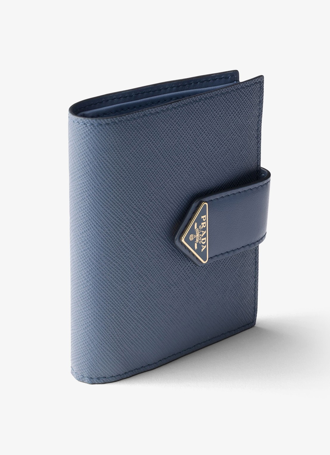 Prada Small portemonnee van leer - detail 4 blauw