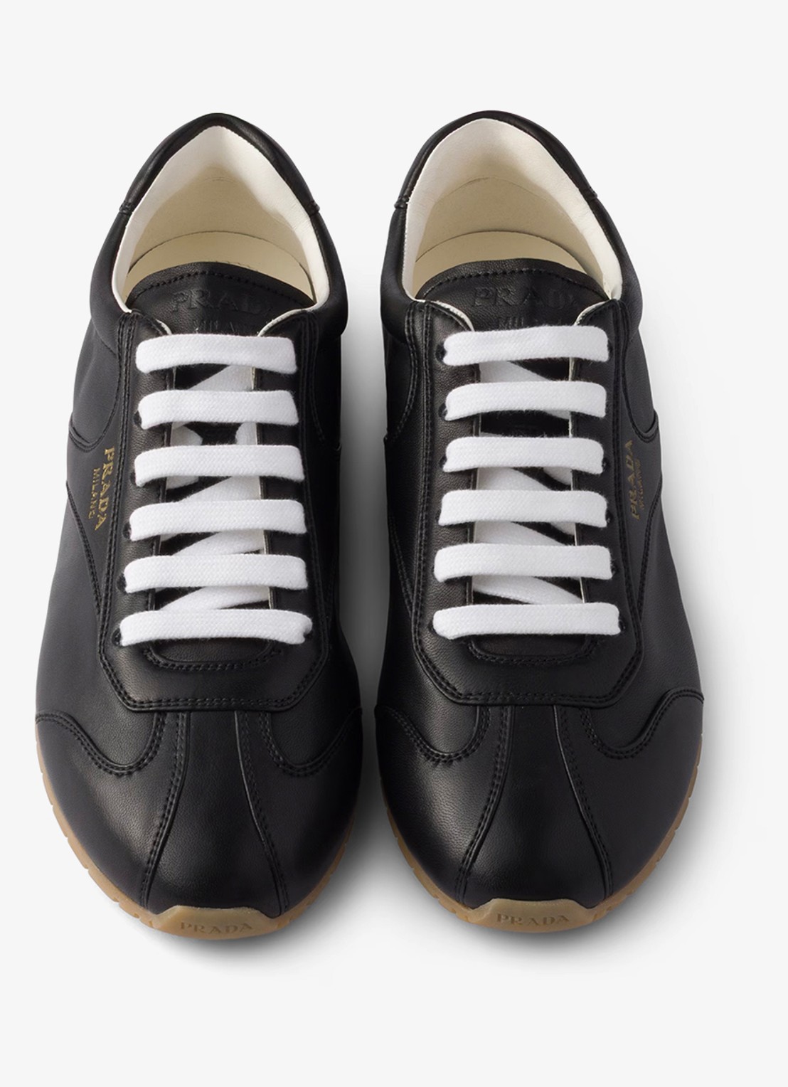 Prada Sneaker van leer - detail 2 zwart