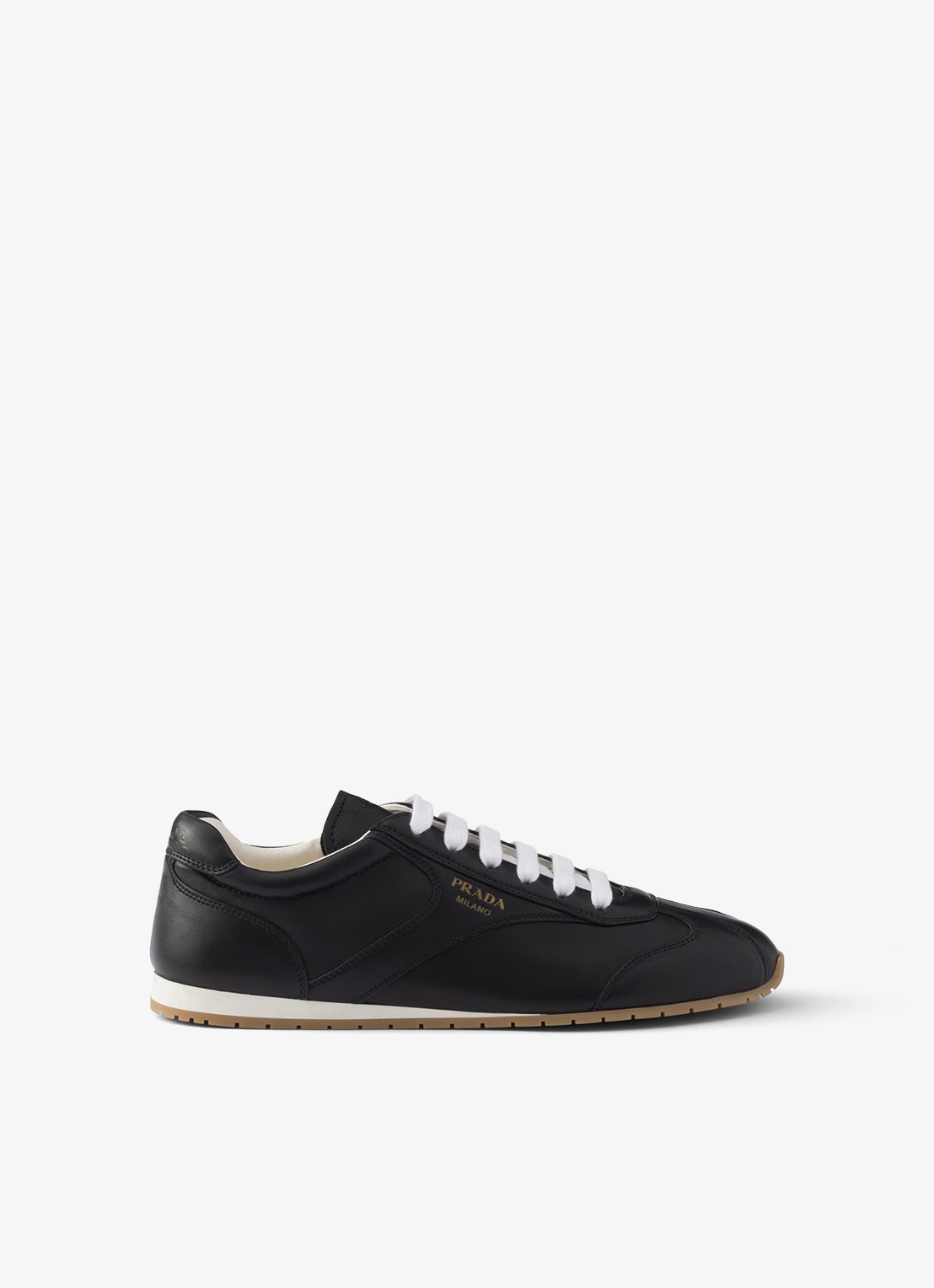 Prada Sneaker van leer - voorkant 4 zwart