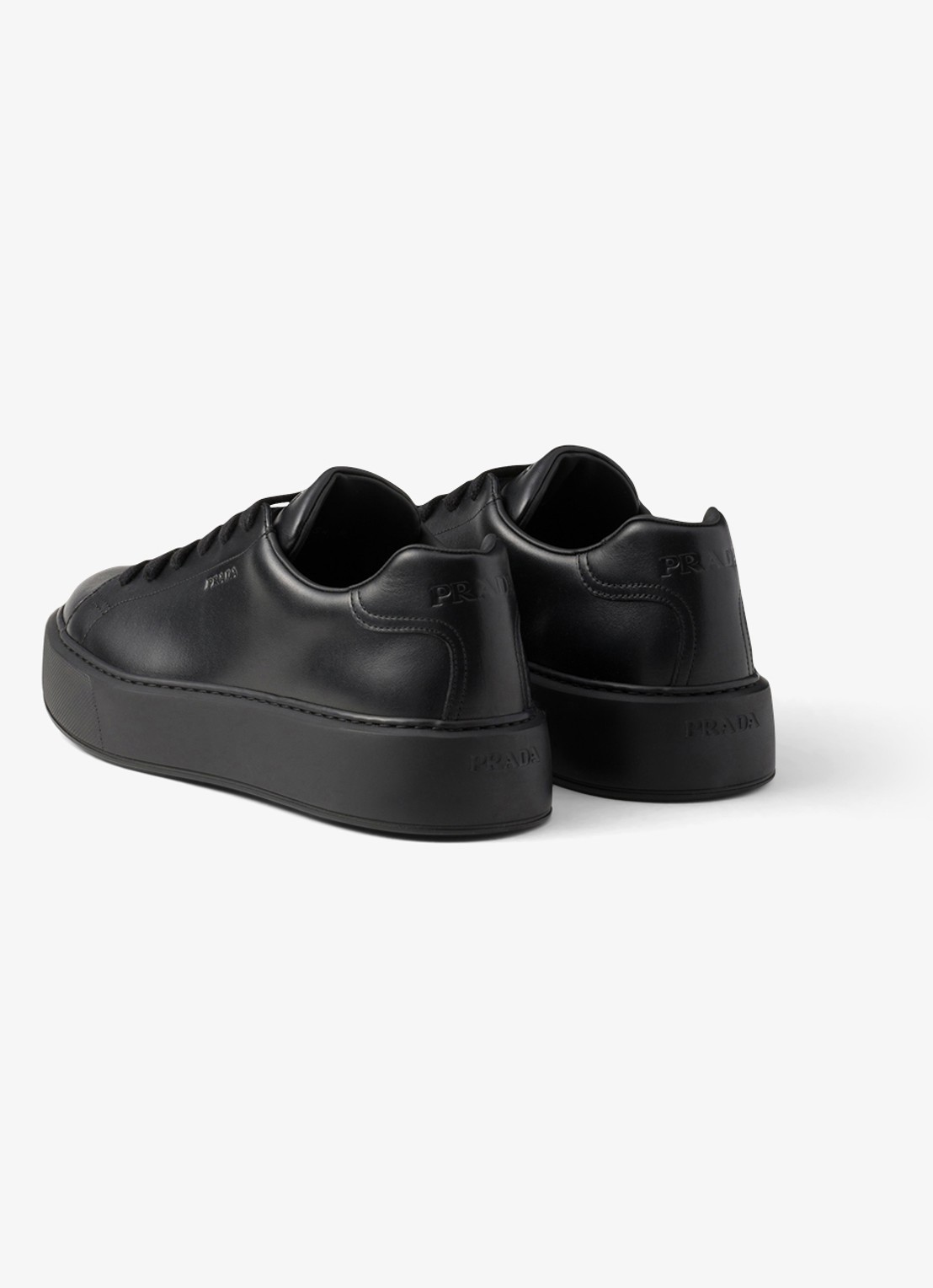 Prada Sneaker van leer - achterkant 3 zwart