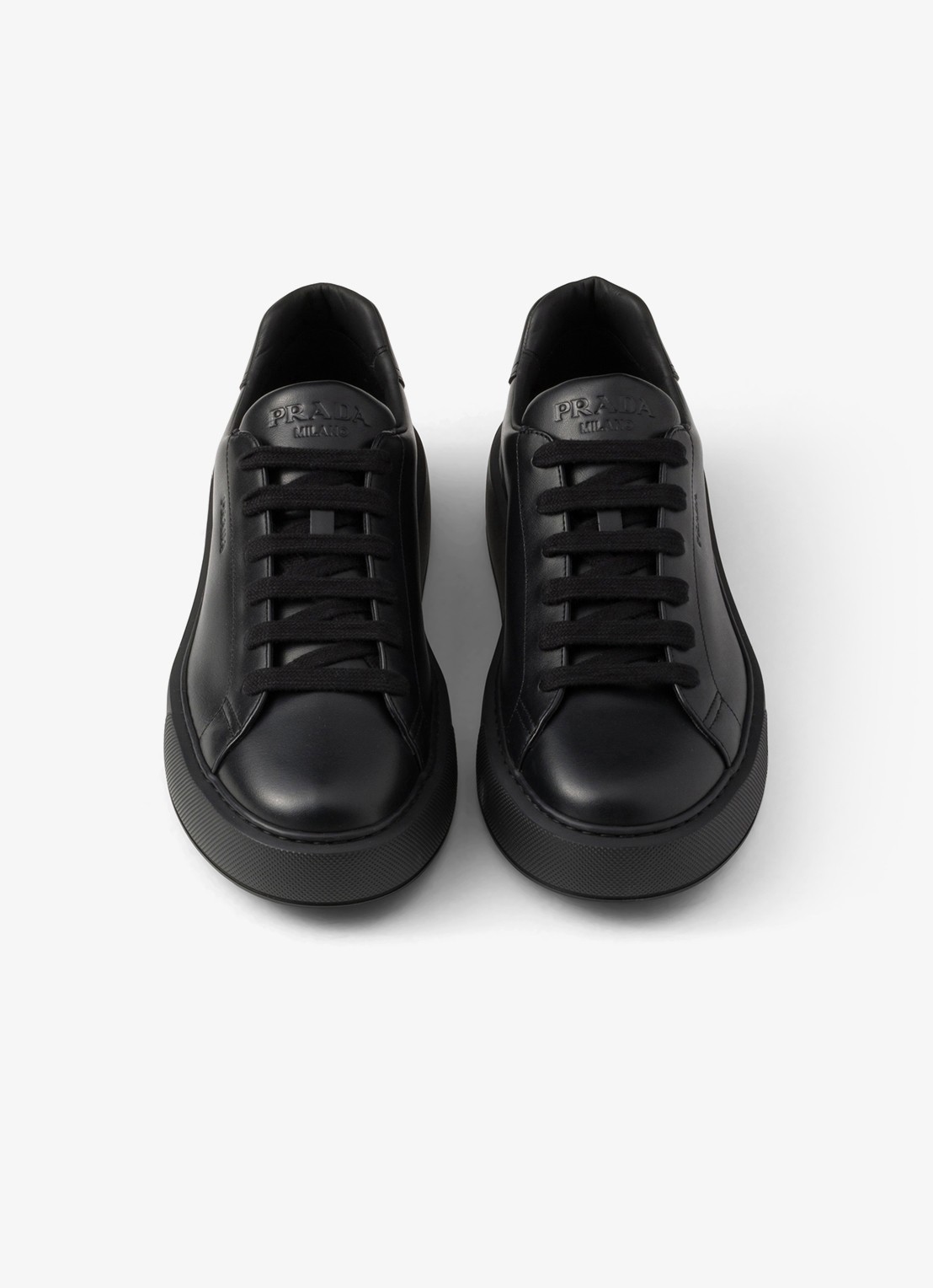 Prada Sneaker van leer - detail 4 zwart