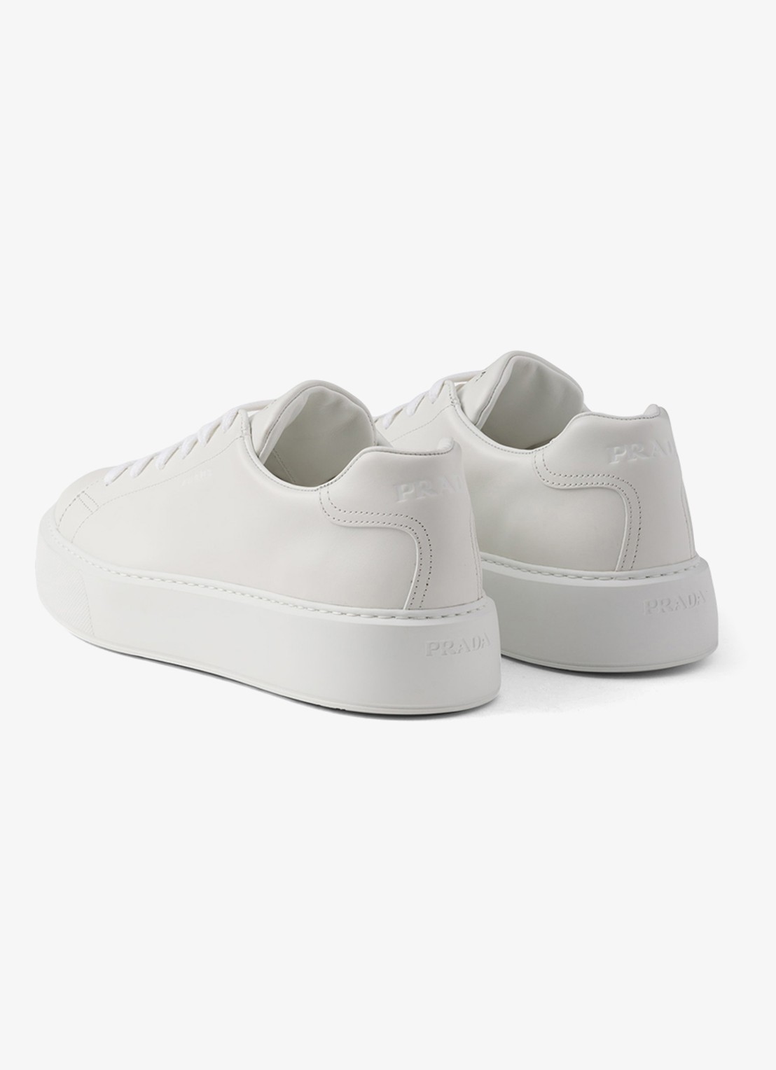 Prada Sneaker van leer - achterkant 3 wit