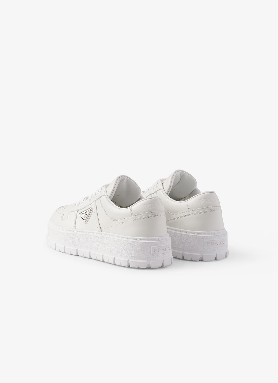 Prada Sneaker van leer - achterkant wit