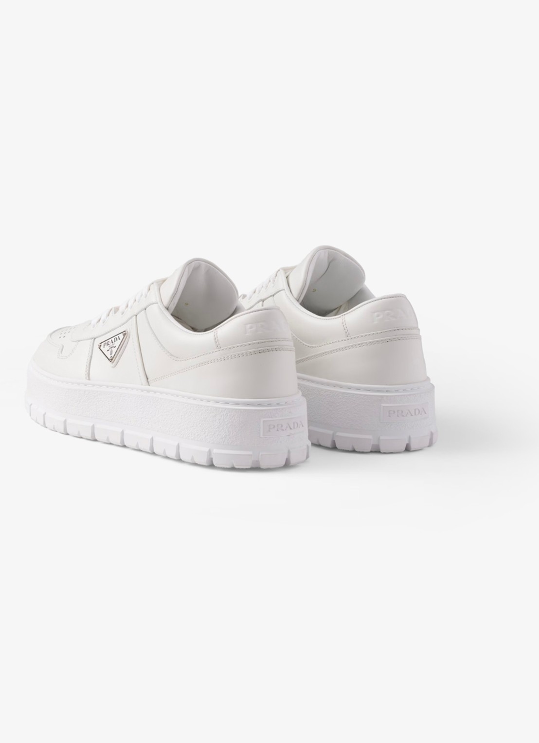 Prada Sneaker van leer - achterkant 6 wit