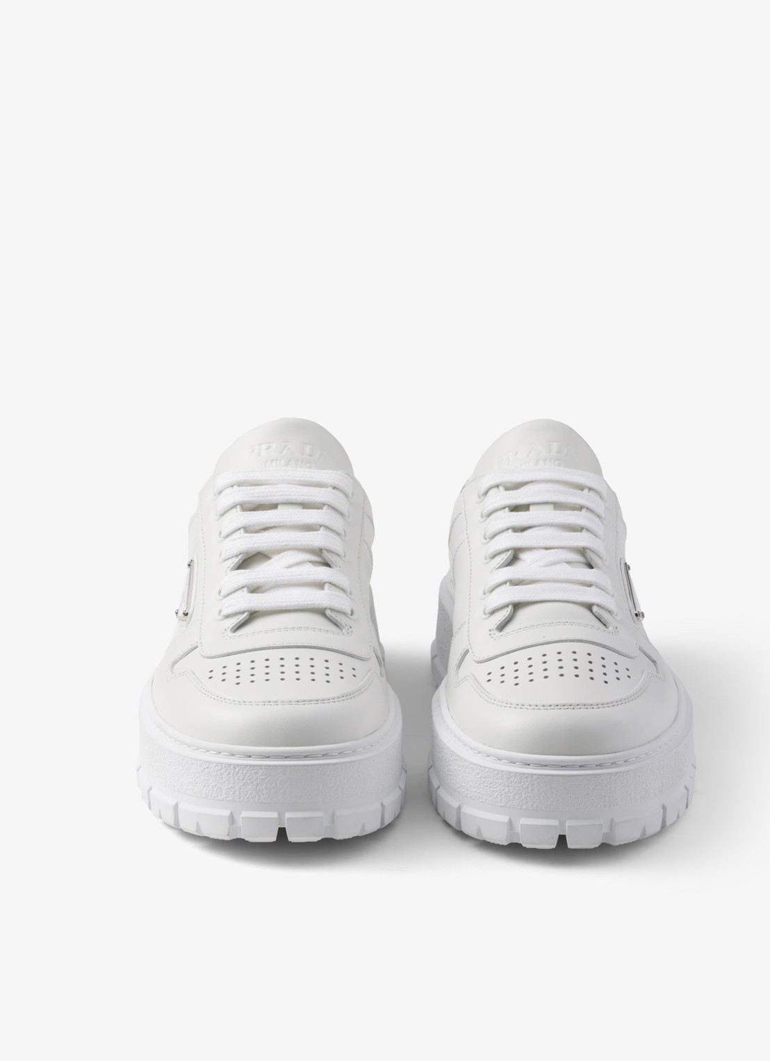 Prada Sneaker van leer - detail 4 wit