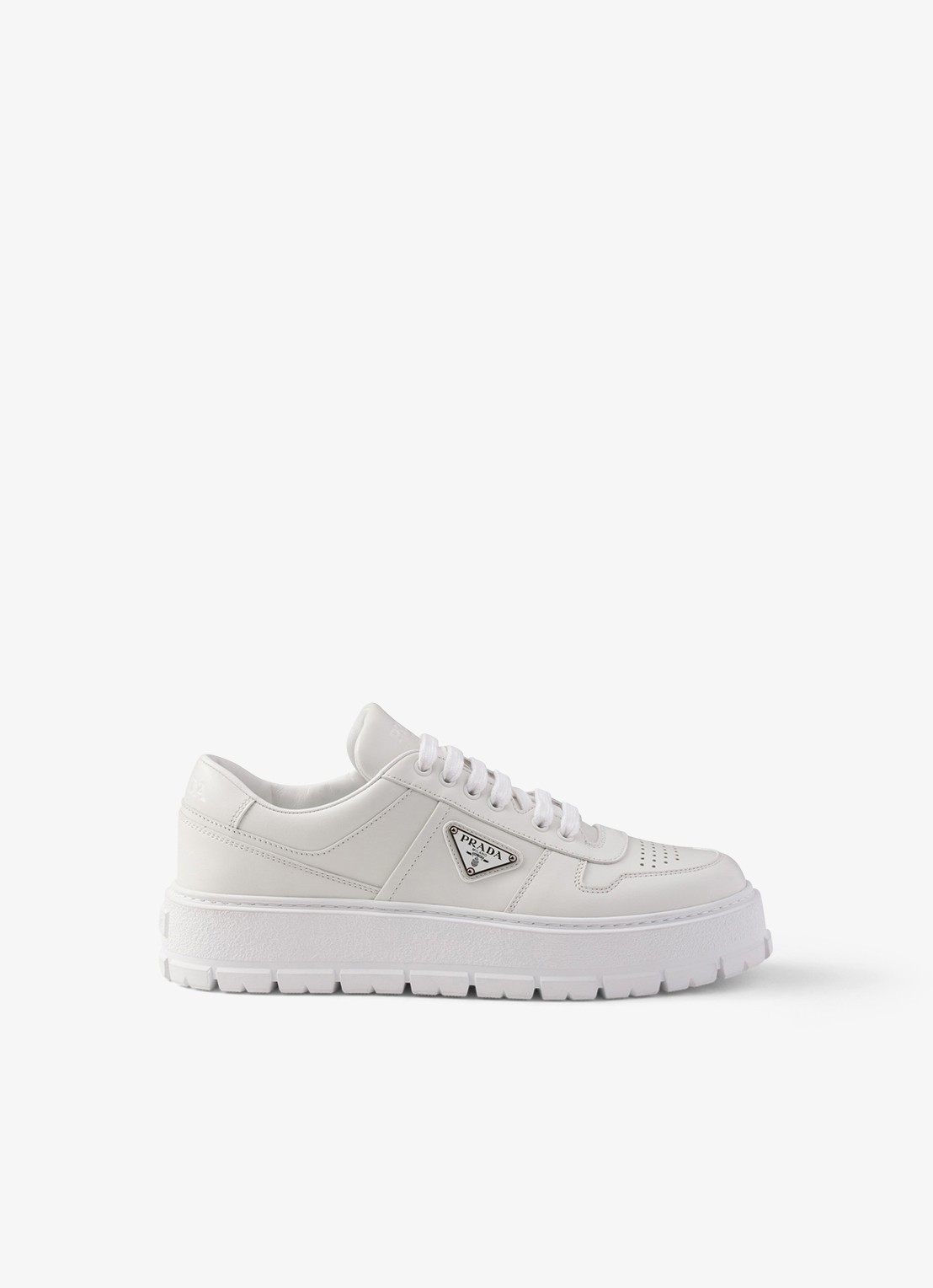 Prada Sneaker van leer - voorkant 3 wit