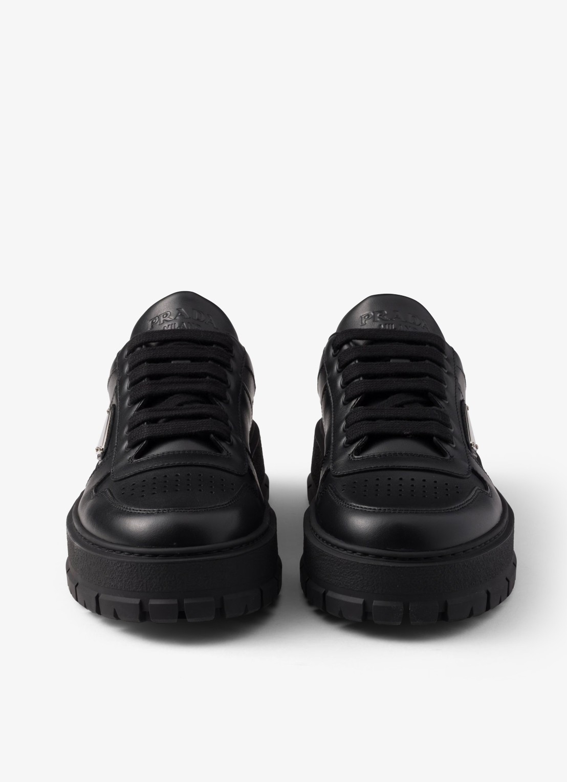 Prada Sneaker van leer - detail 4 zwart