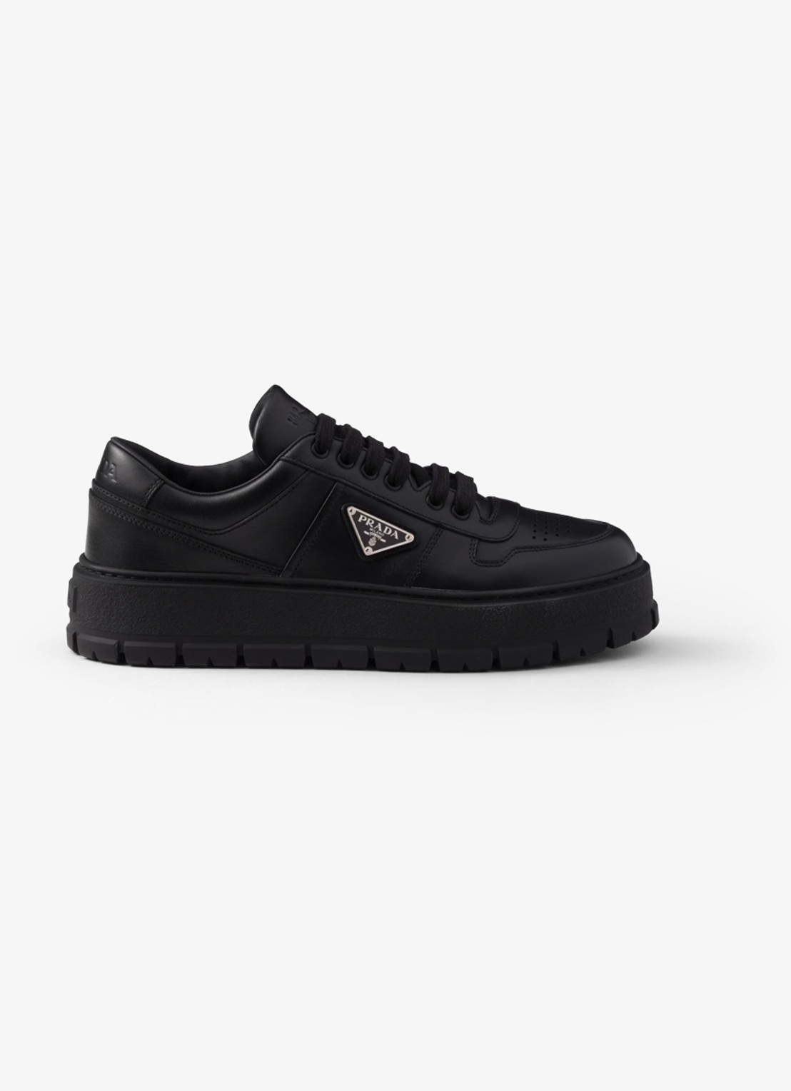 Prada Sneaker van leer - voorkant zwart