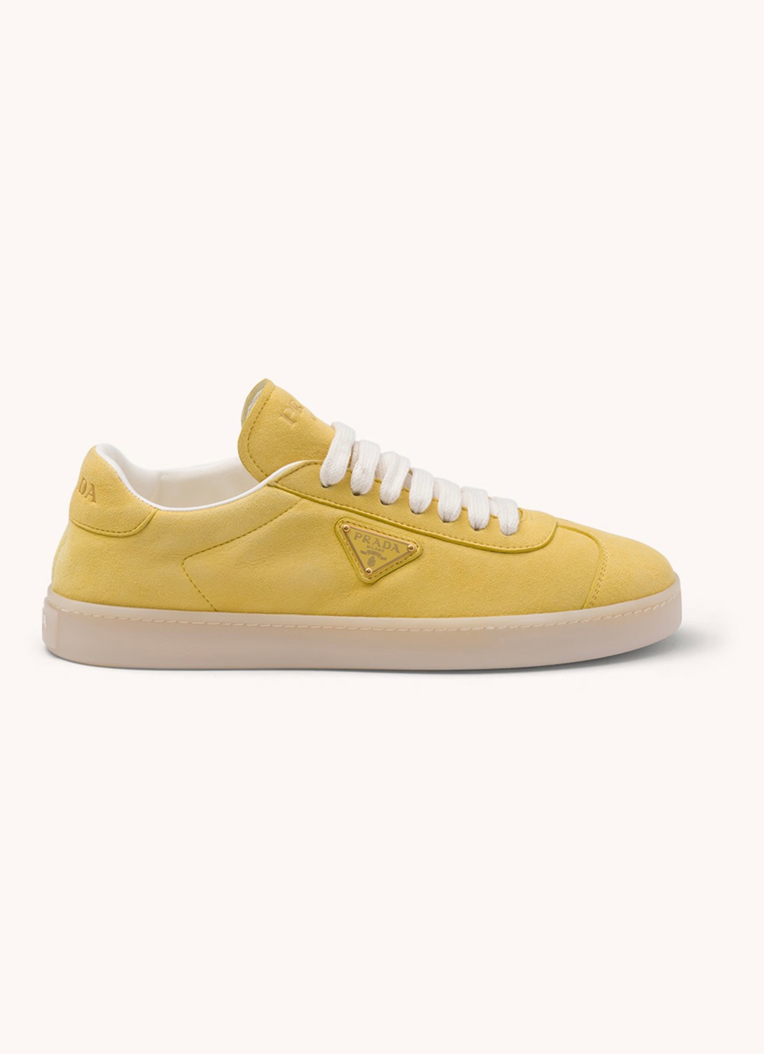 Prada Sneaker van suède - voorkant 6 geel