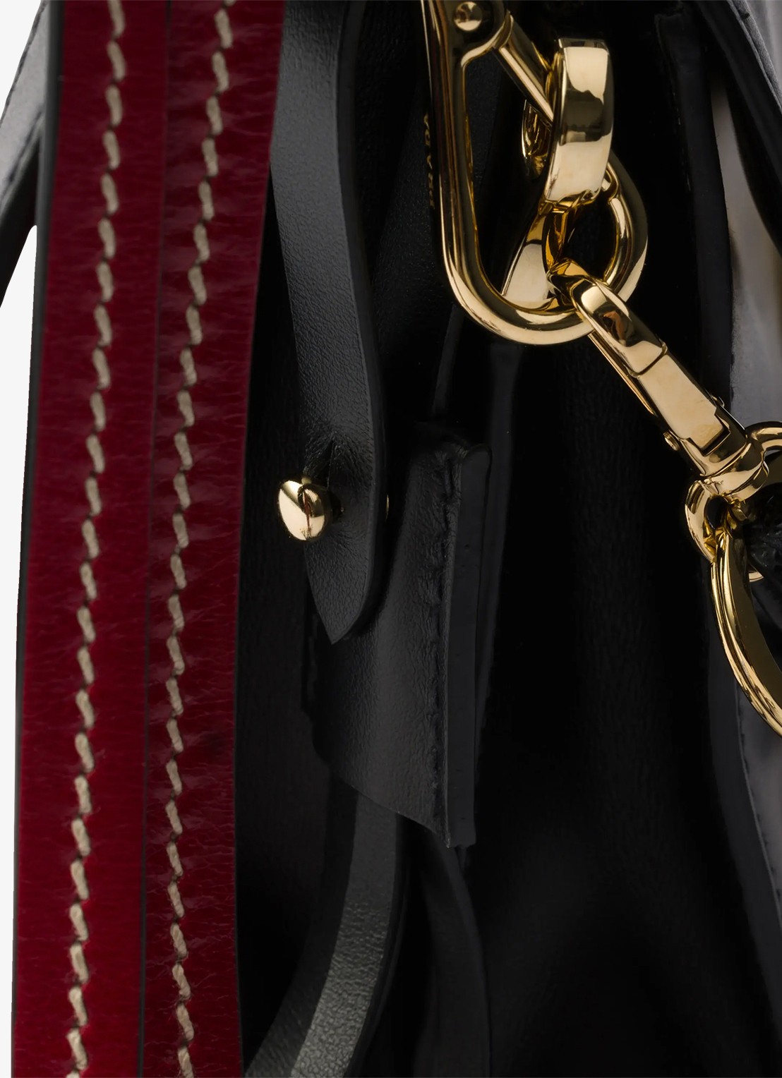 Prada Soft Sound Small schoudertas van leer - detail 5 zwart