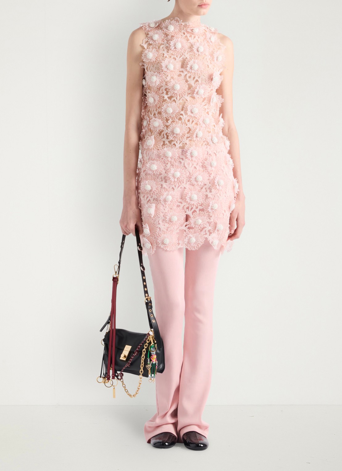 Prada Soft Sound Small schoudertas van leer - detail 7 zwart
