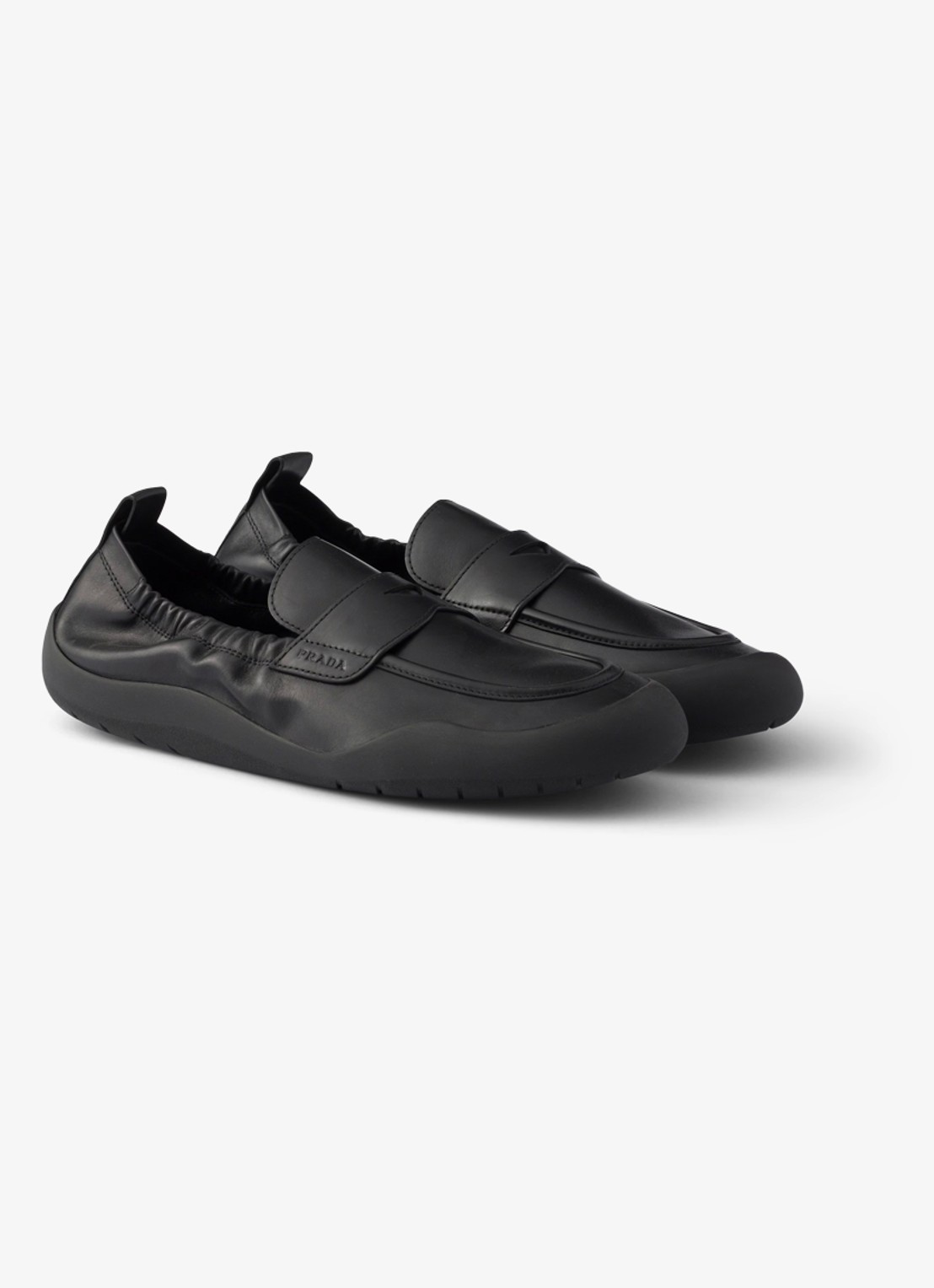 Prada Speedrock loafer van kalfsleer - detail 2 zwart