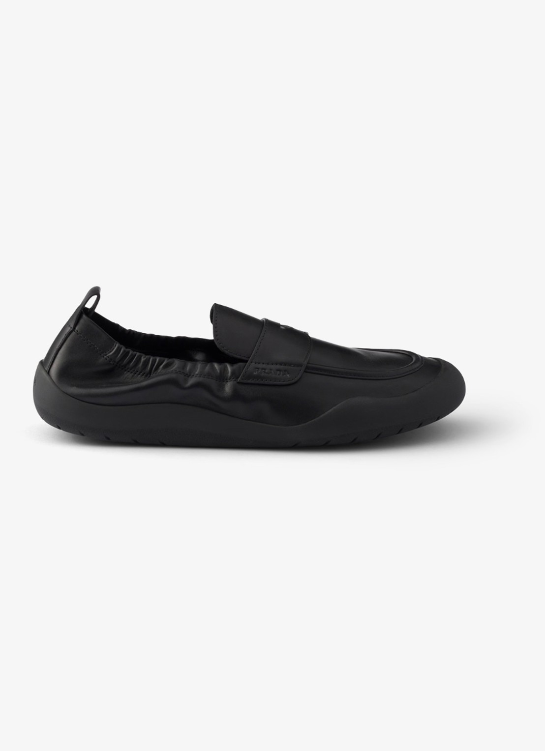 Prada Speedrock loafer van kalfsleer - voorkant zwart