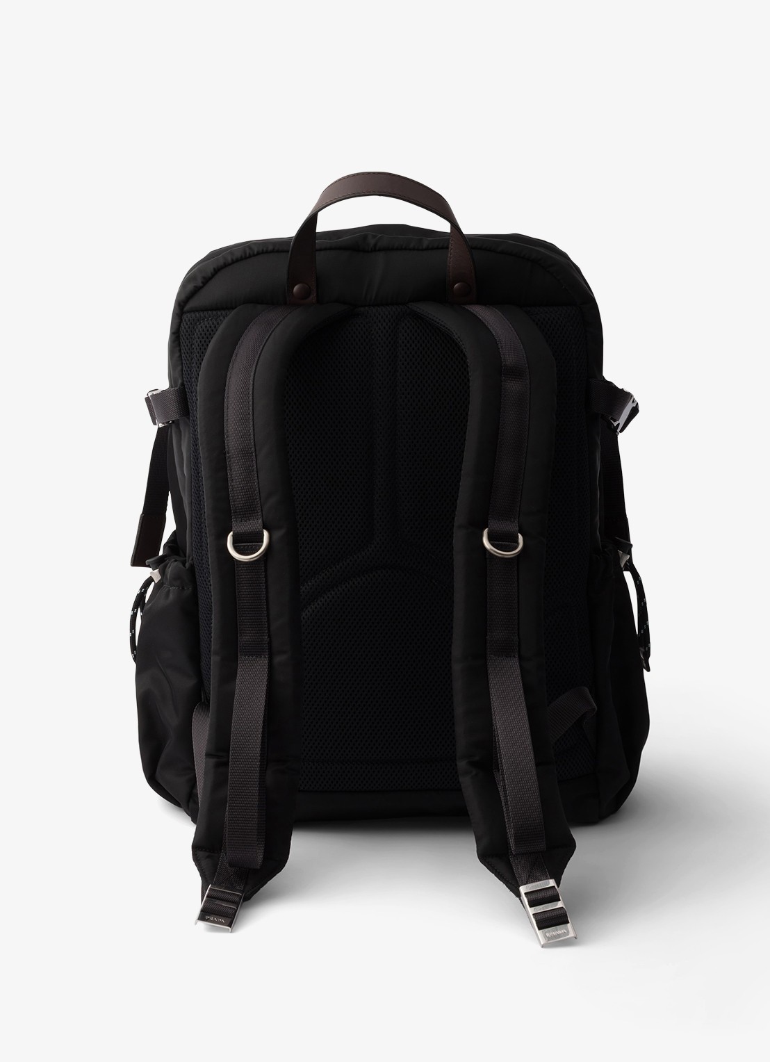 Prada Speedrock Re-Nylon rugzak met leren details - achterkant zwart