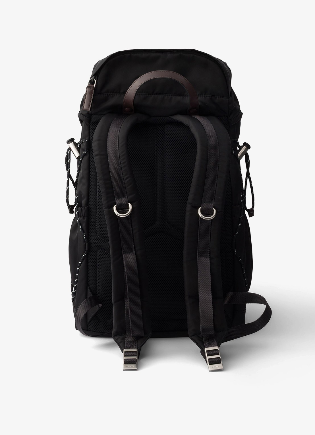 Prada Speedrock Re-Nylon rugzak met leren details - achterkant zwart