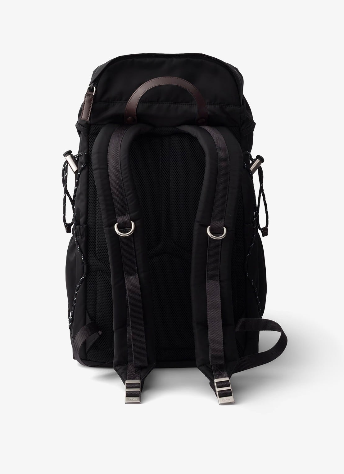 Prada Speedrock Re-Nylon rugzak met leren details - achterkant zwart