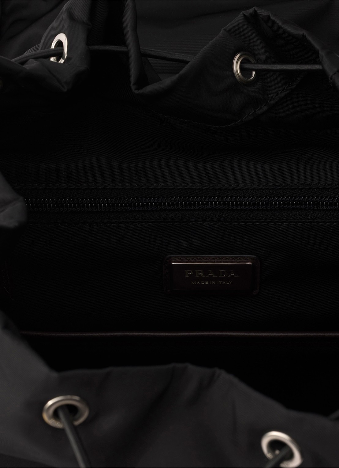 Prada Speedrock Re-Nylon rugzak met leren details - detail 4 zwart