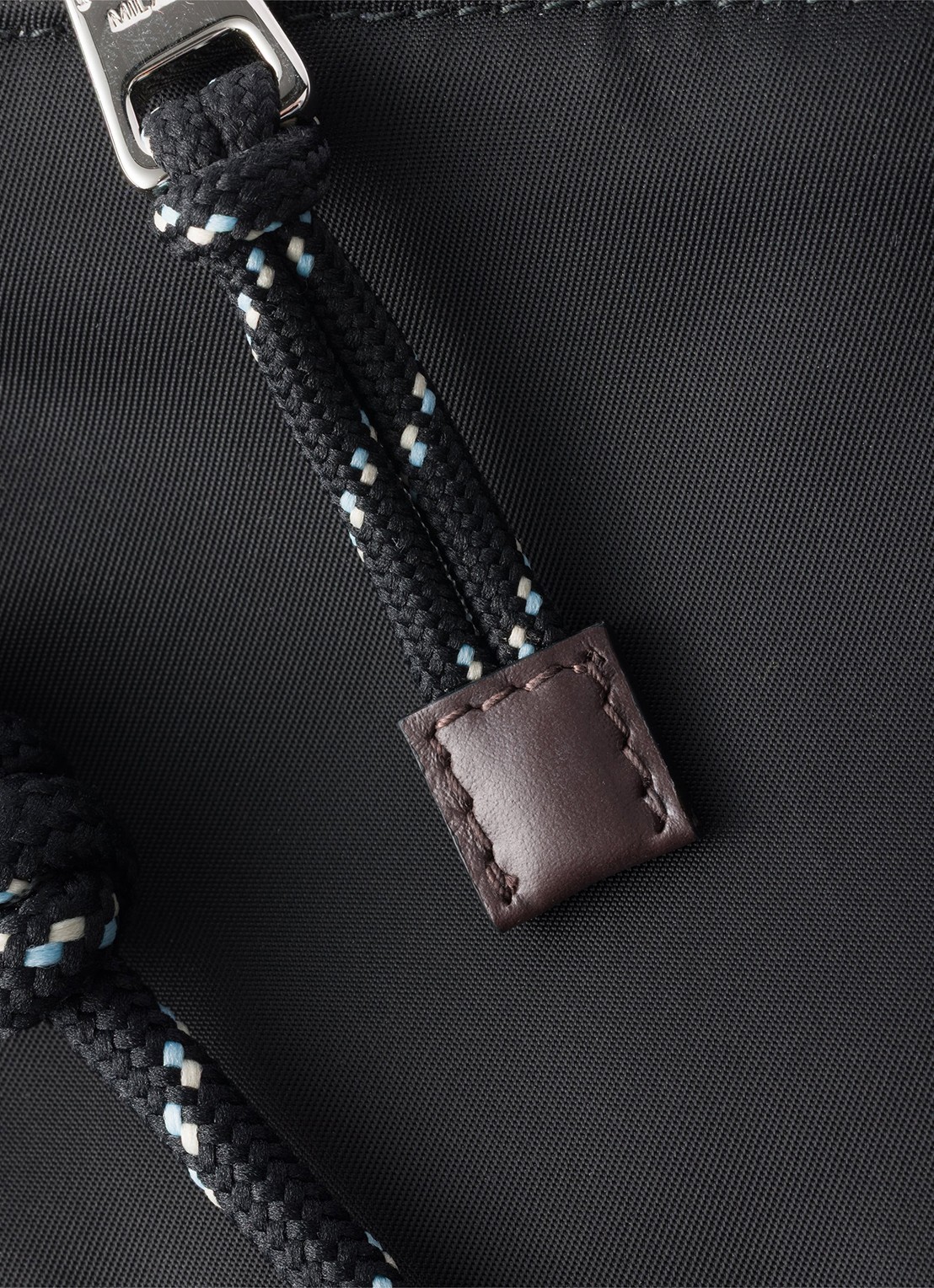 Prada Speedrock Re-Nylon telefoonhoesje met leren details en afneembare schouderriem - detail zwart