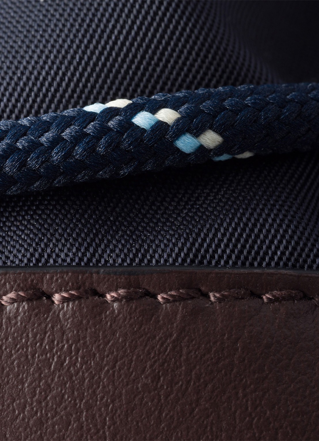 Prada Speedrock Re-Nylon telefoonhoesje met leren details en afneembare schouderriem - detail 2 blauw