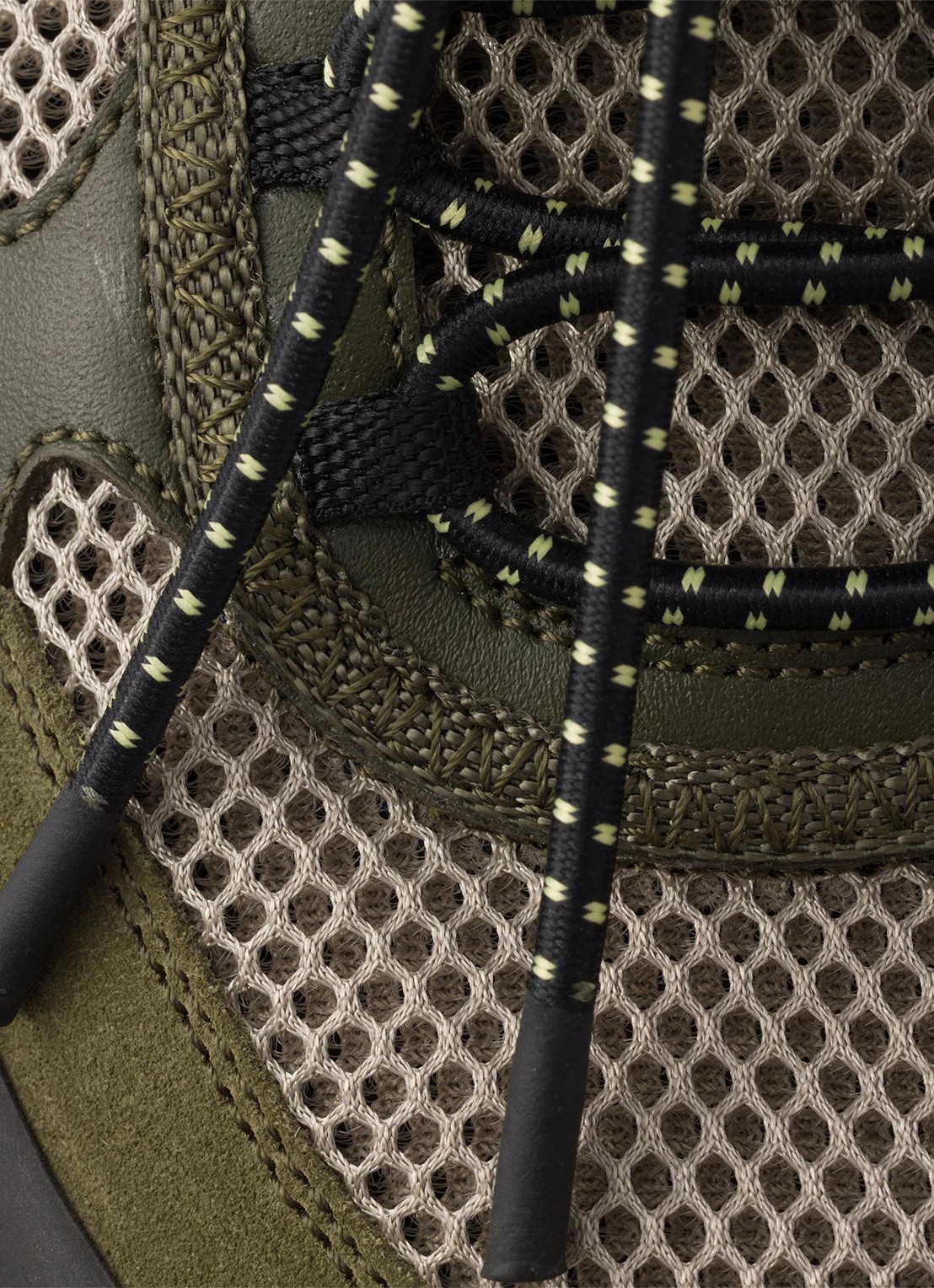 Prada Speedrock sneaker van leer met mesh details - detail 6 legergroen