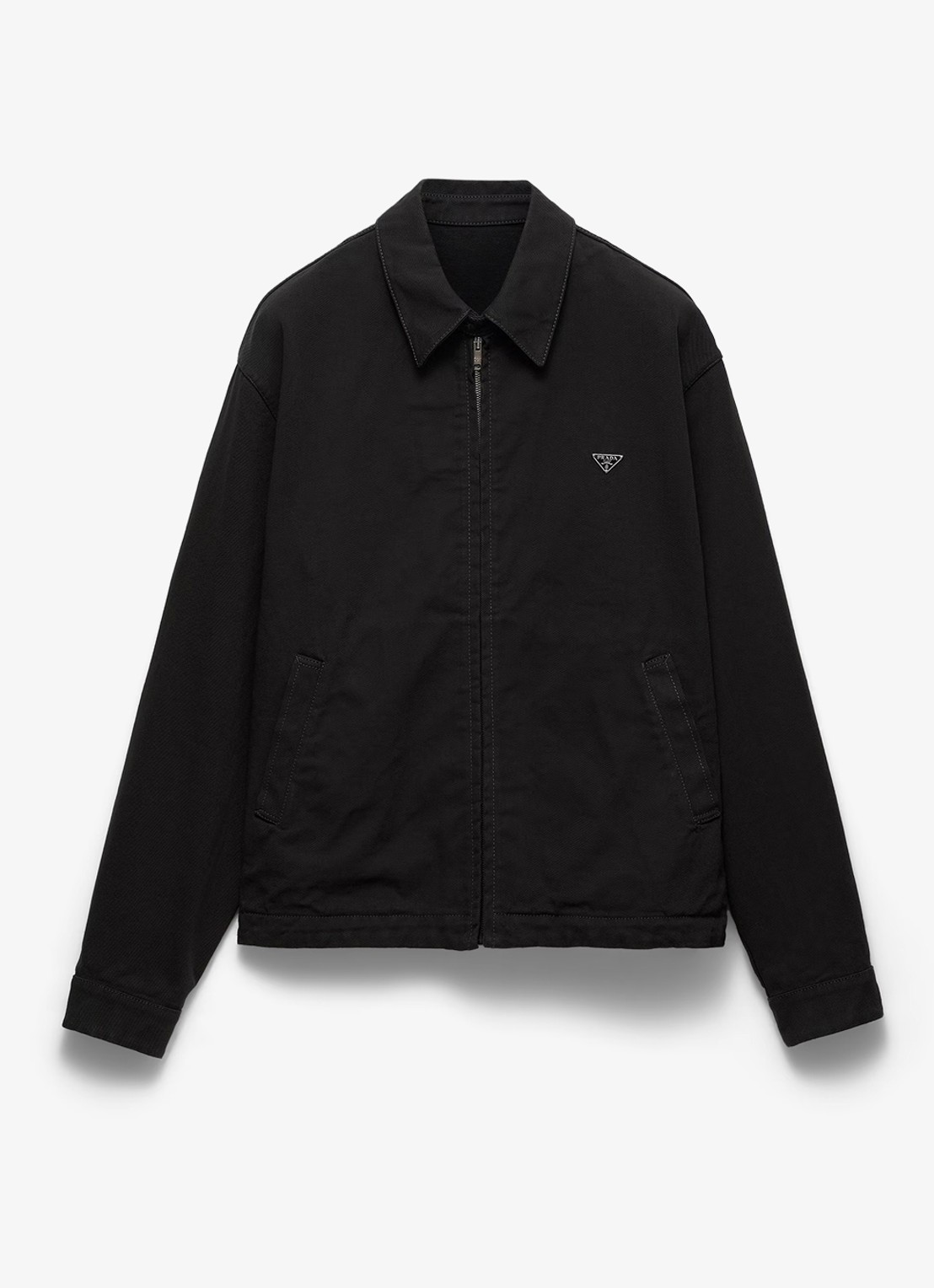 Prada Spijkerjas met steekzakken en logo - voorkant 5 donkergroen