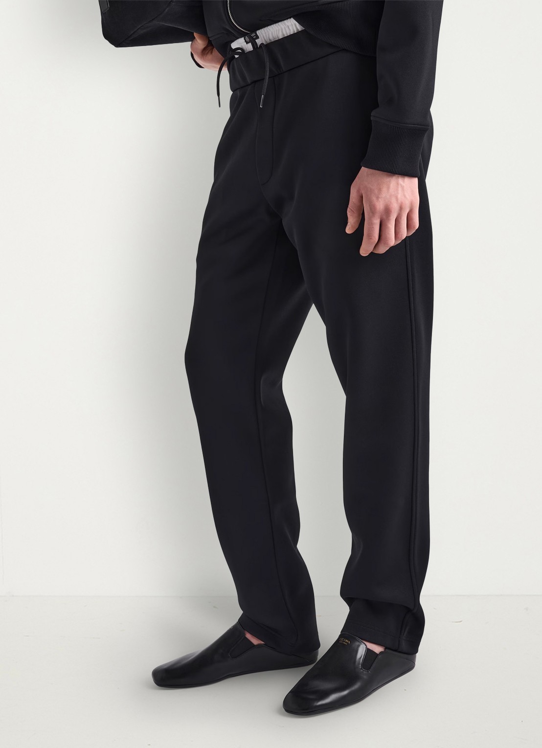 Prada Straight fit pantalon met steekzakken - detail zwart