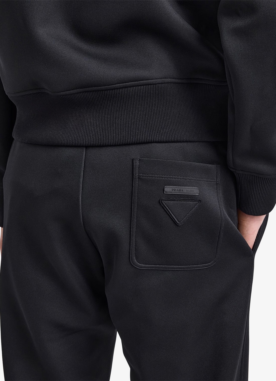 Prada Straight fit pantalon met steekzakken - detail 3 zwart