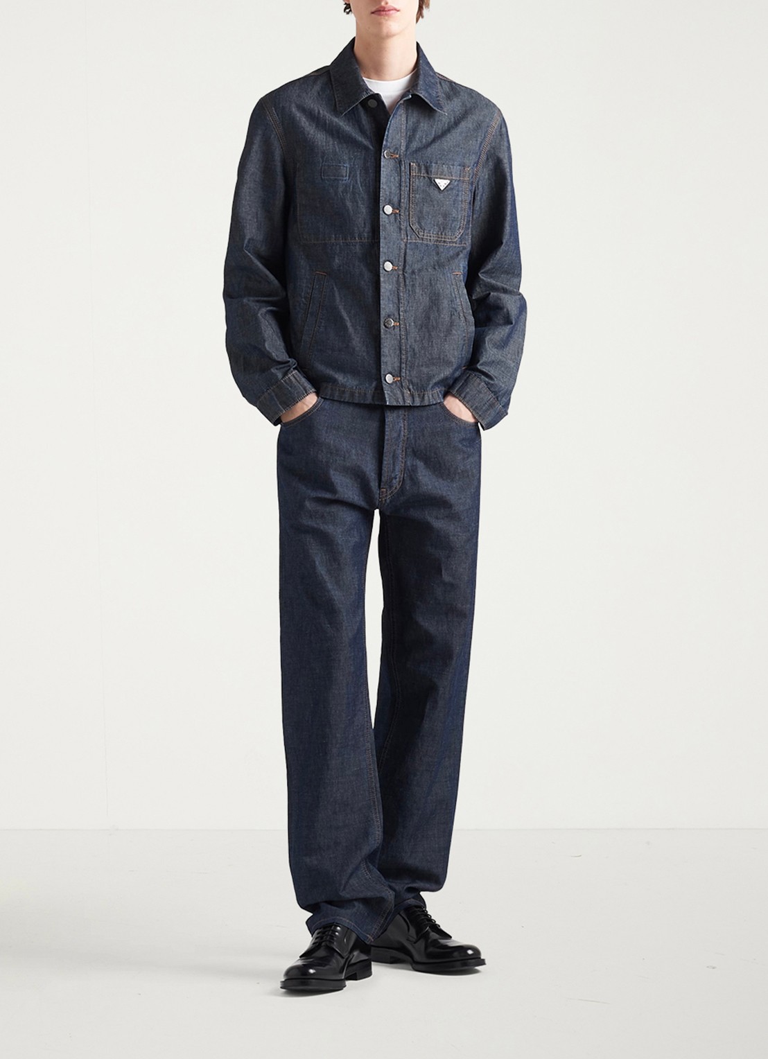 Prada Straight leg jeans met donkere wassing - detail 2 indigo