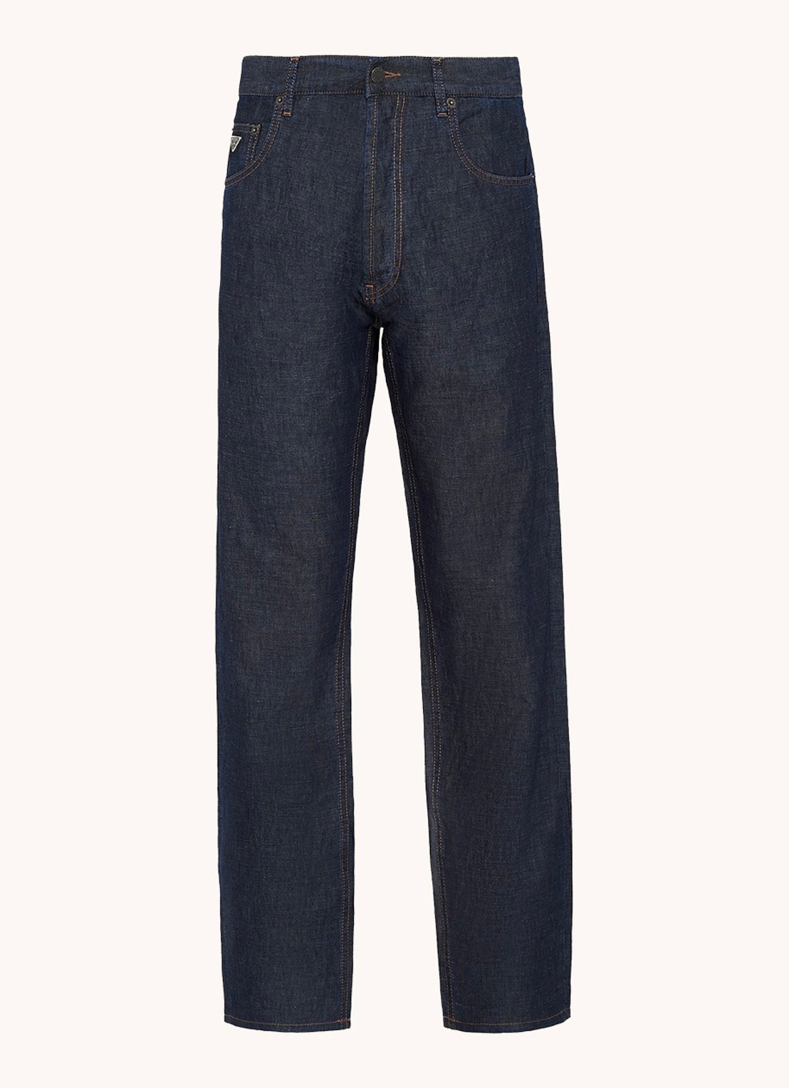 Prada Straight leg jeans met donkere wassing - voorkant indigo