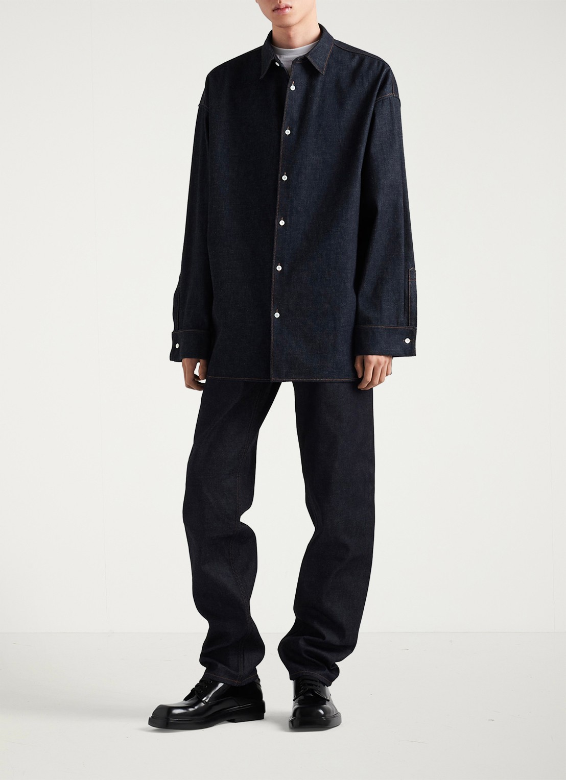 Prada Straight leg jeans met donkere wassing - detail 2 indigo
