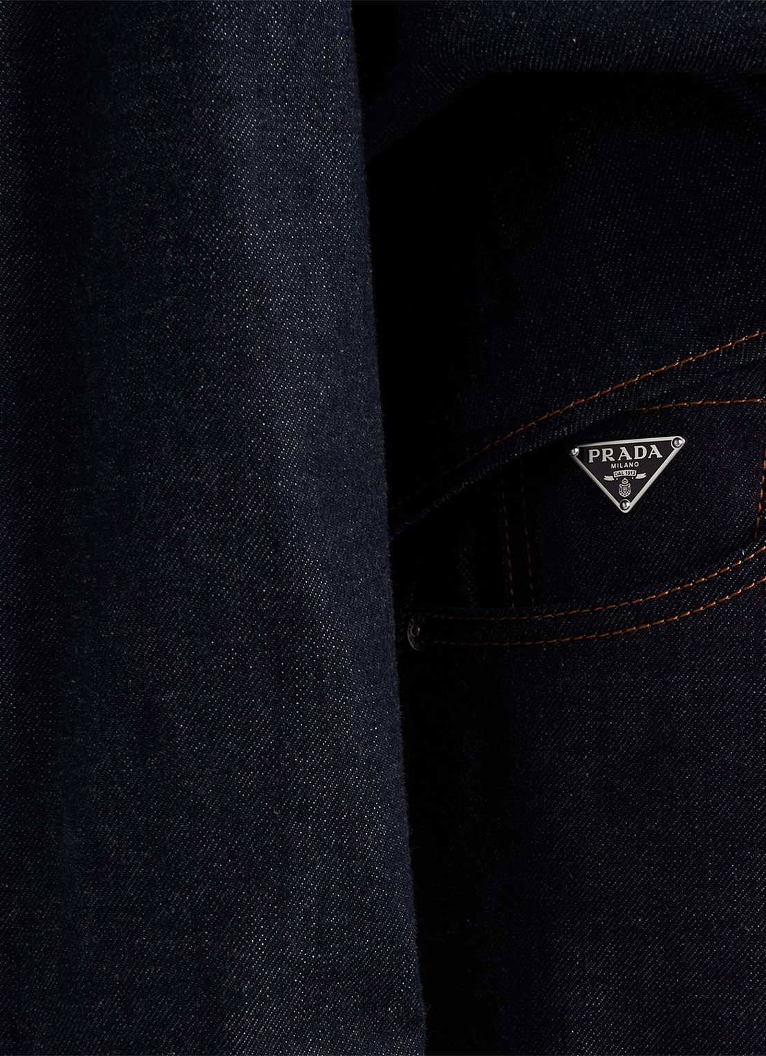 Prada Straight leg jeans met donkere wassing - detail 4 indigo