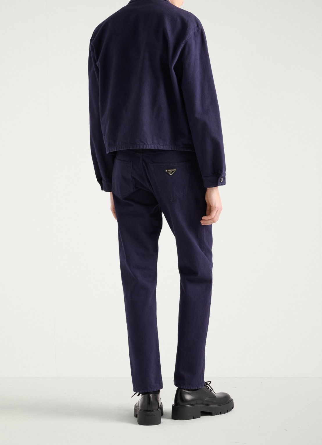 Prada Straight leg jeans met donkere wassing - achterkant indigo