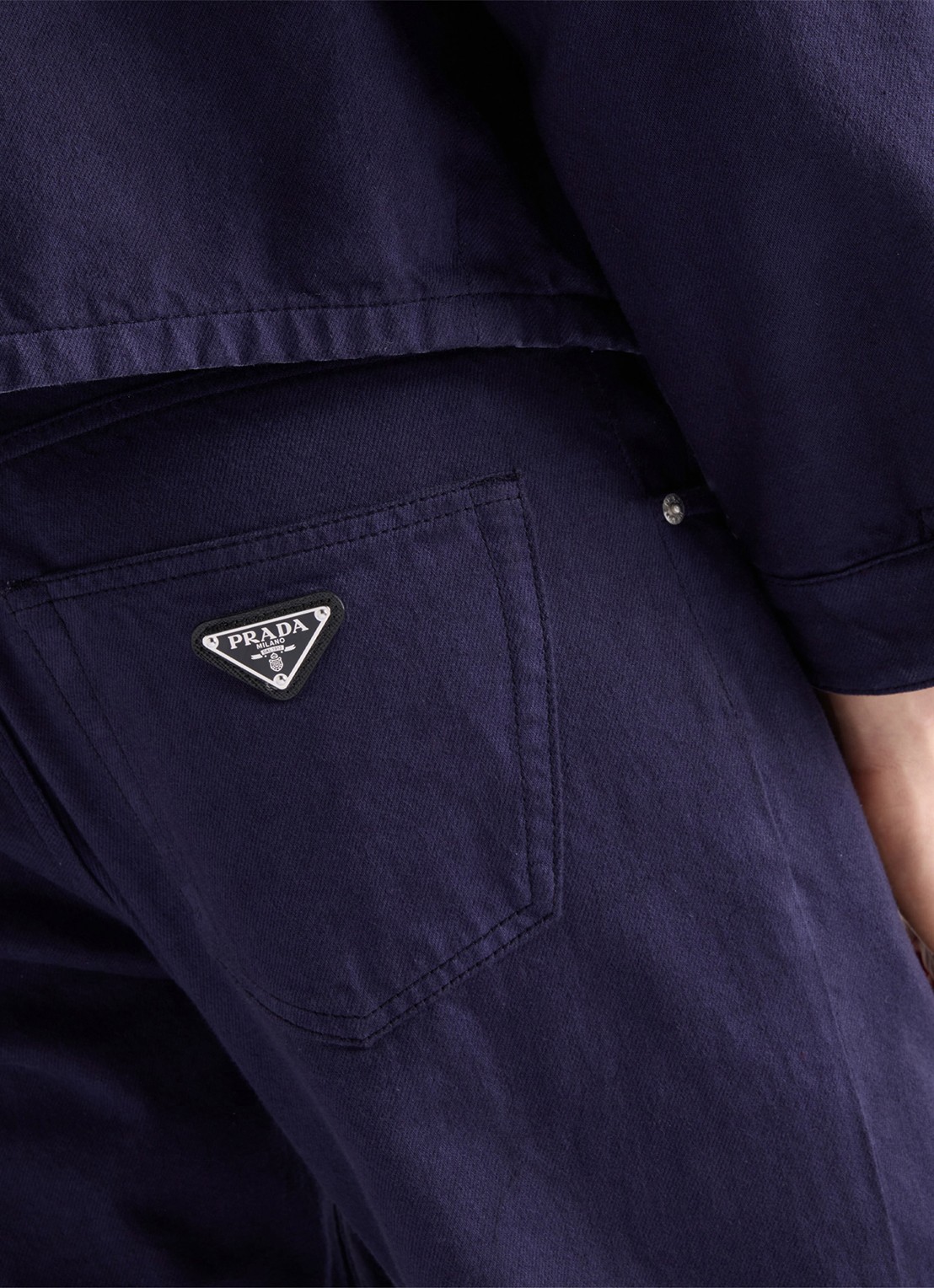 Prada Straight leg jeans met donkere wassing - detail 3 indigo