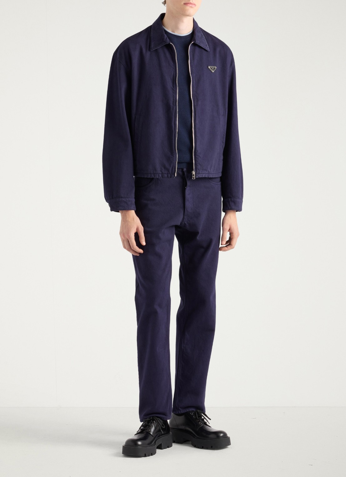 Prada Straight leg jeans met donkere wassing - voorkant 5 indigo