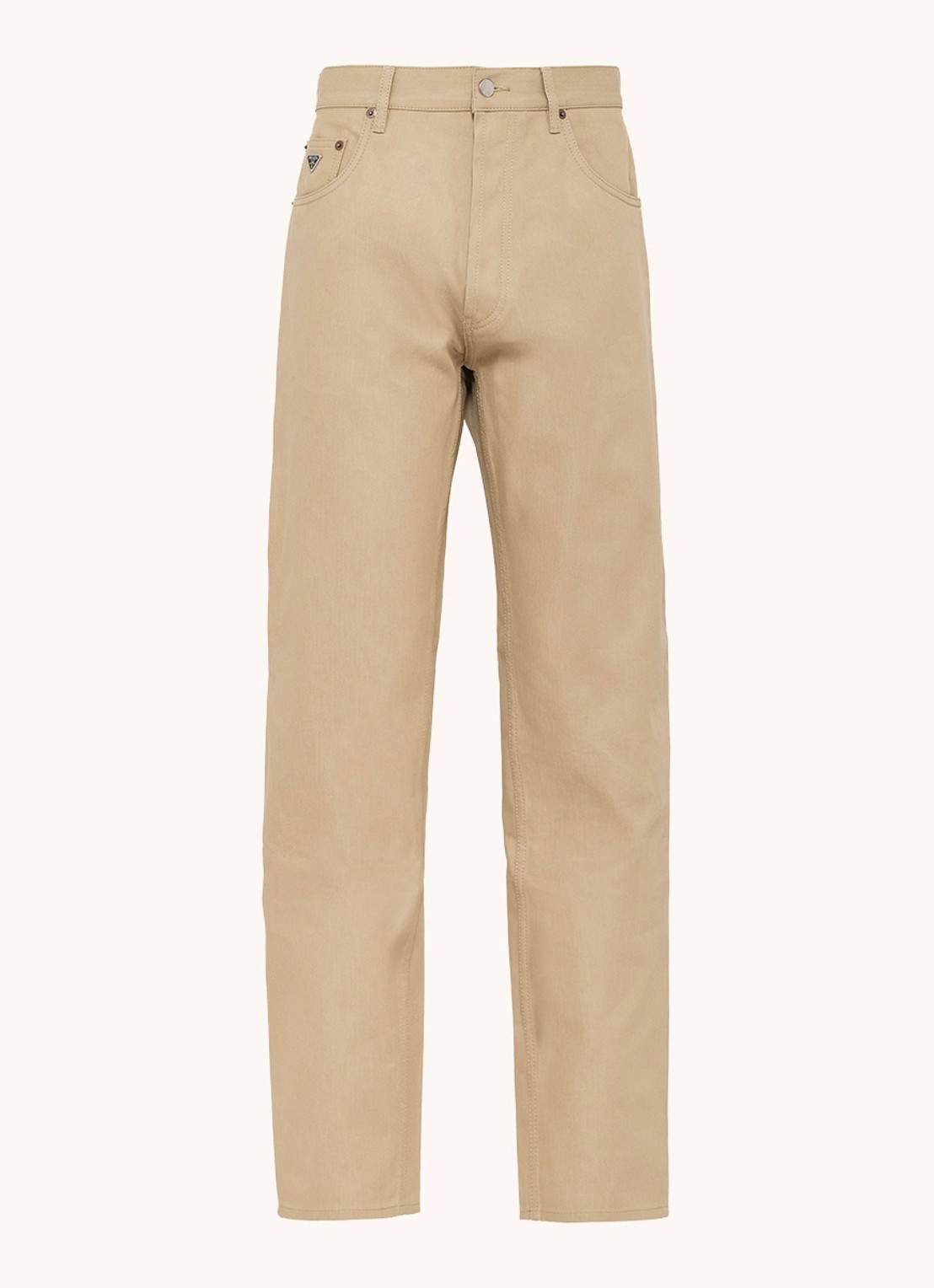 Prada Straight leg jeans met gekleurde wassing - voorkant beige