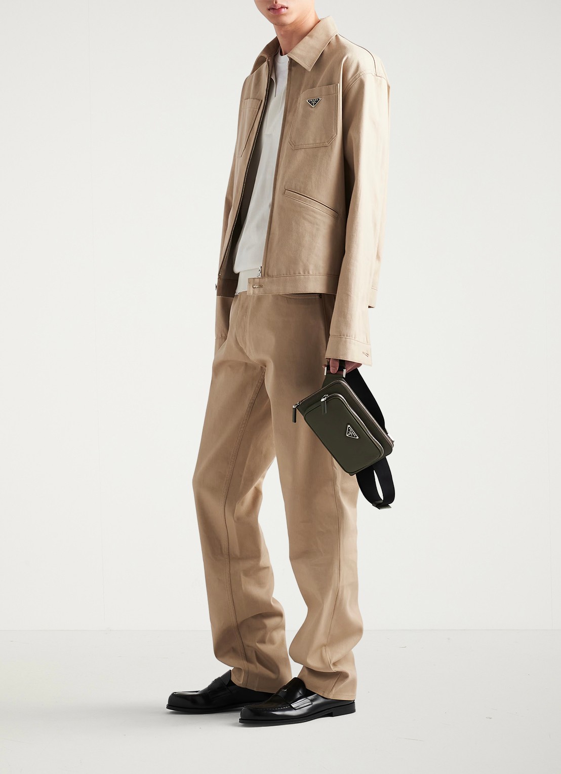 Prada Straight leg jeans met gekleurde wassing - voorkant 2 beige