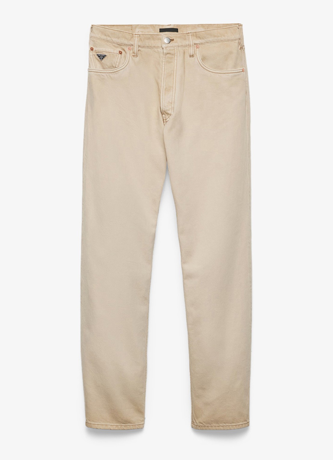 Prada Straight leg jeans met gekleurde wassing - voorkant 2 beige