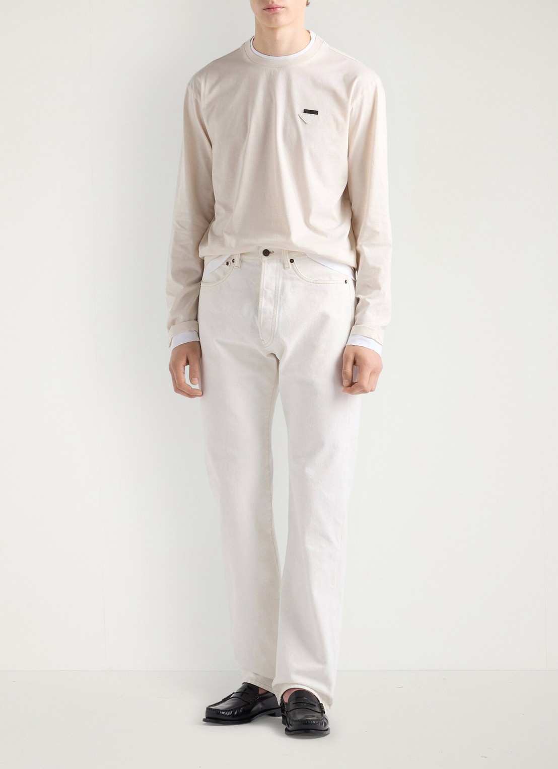 Prada Straight leg jeans met gekleurde wassing - detail 3 wit