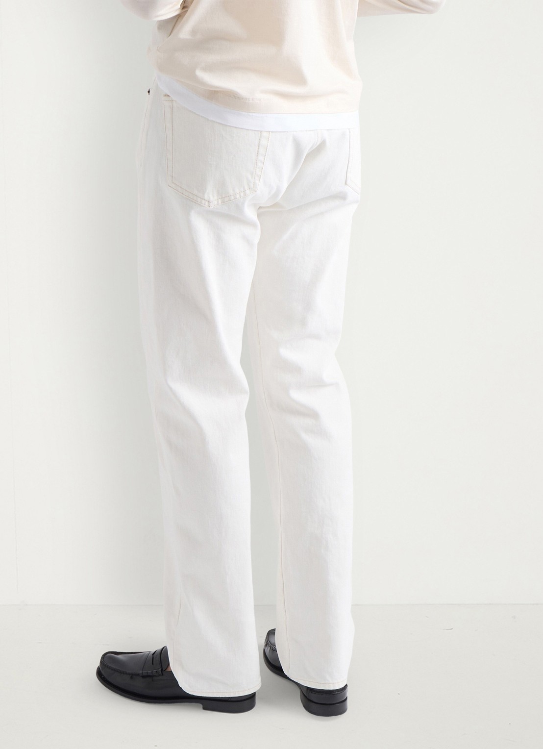 Prada Straight leg jeans met gekleurde wassing - detail 5 wit