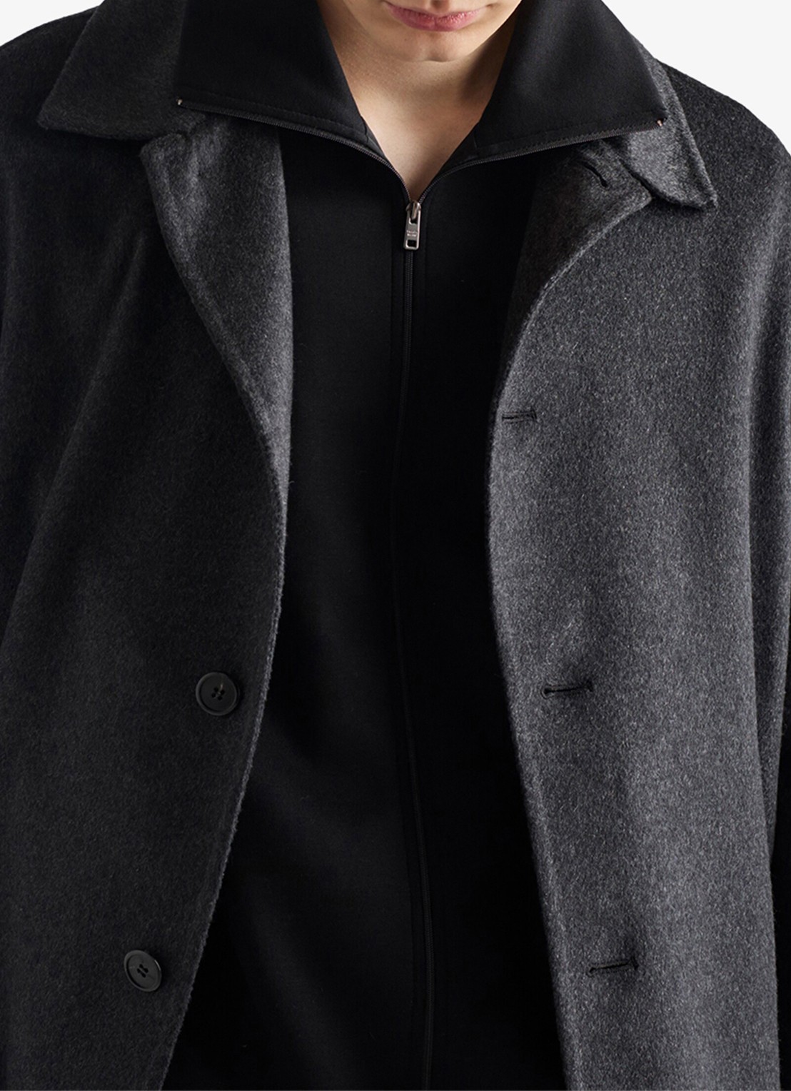 Prada Sweatvest met ritszakken - detail 5 zwart