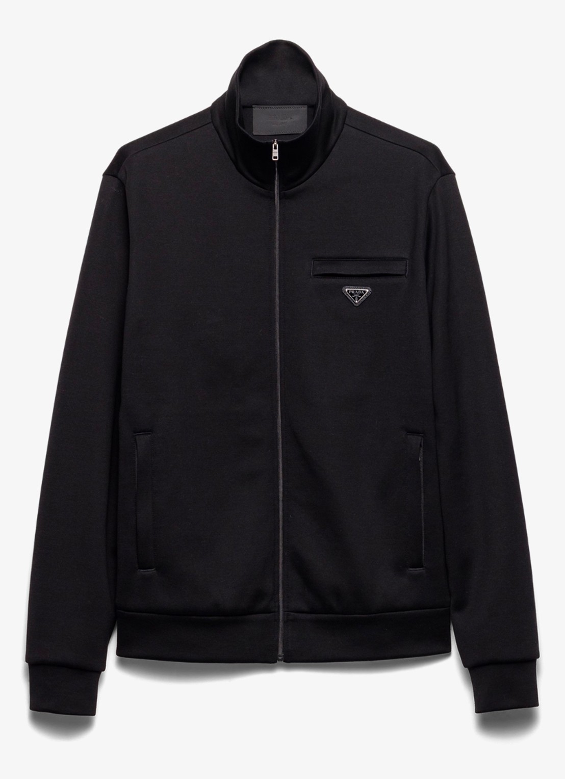Prada Sweatvest met ritszakken - voorkant zwart
