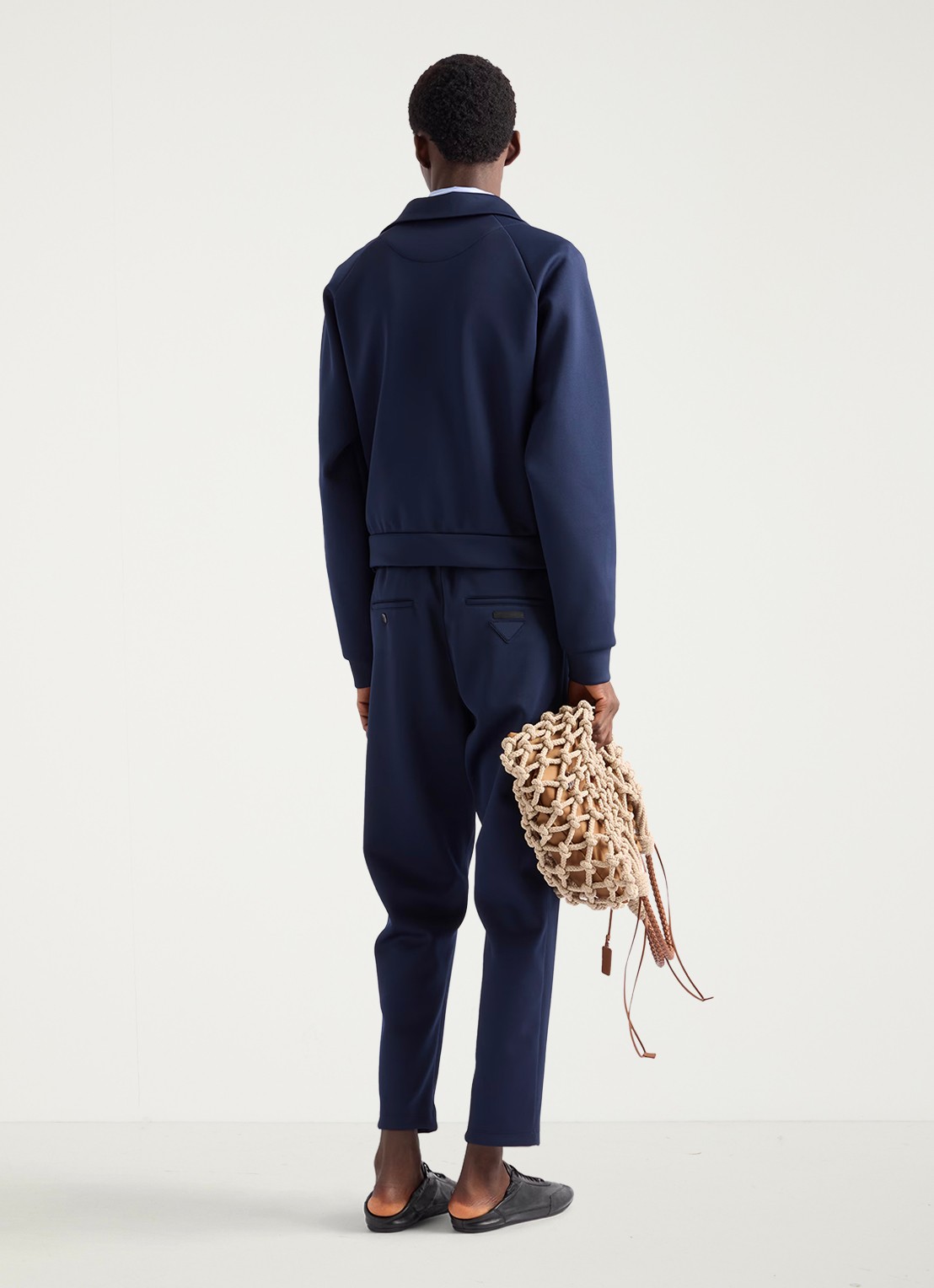 Prada Sweatvest met steekzakken - achterkant 6 donkerblauw