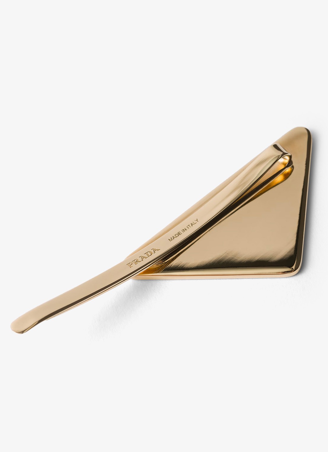 Prada Symbole haarclip set van 2 - achterkant 2 goud