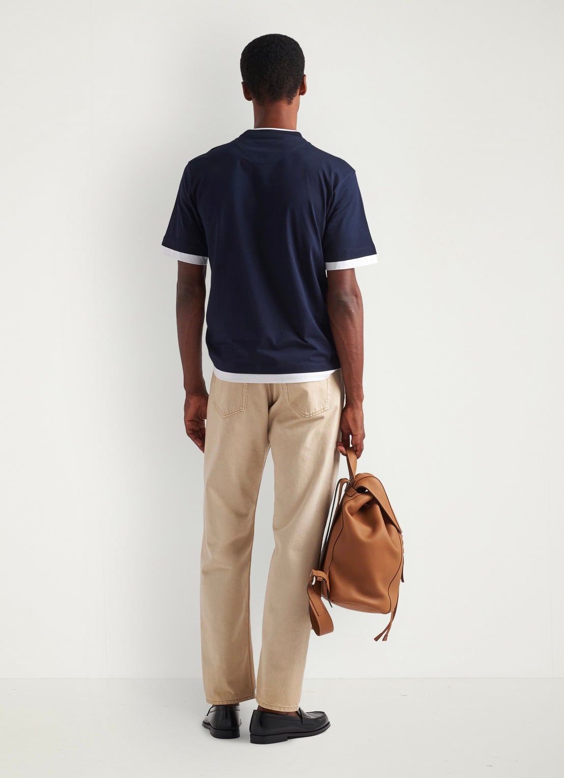 Prada T-shirt met contrast - achterkant blauw